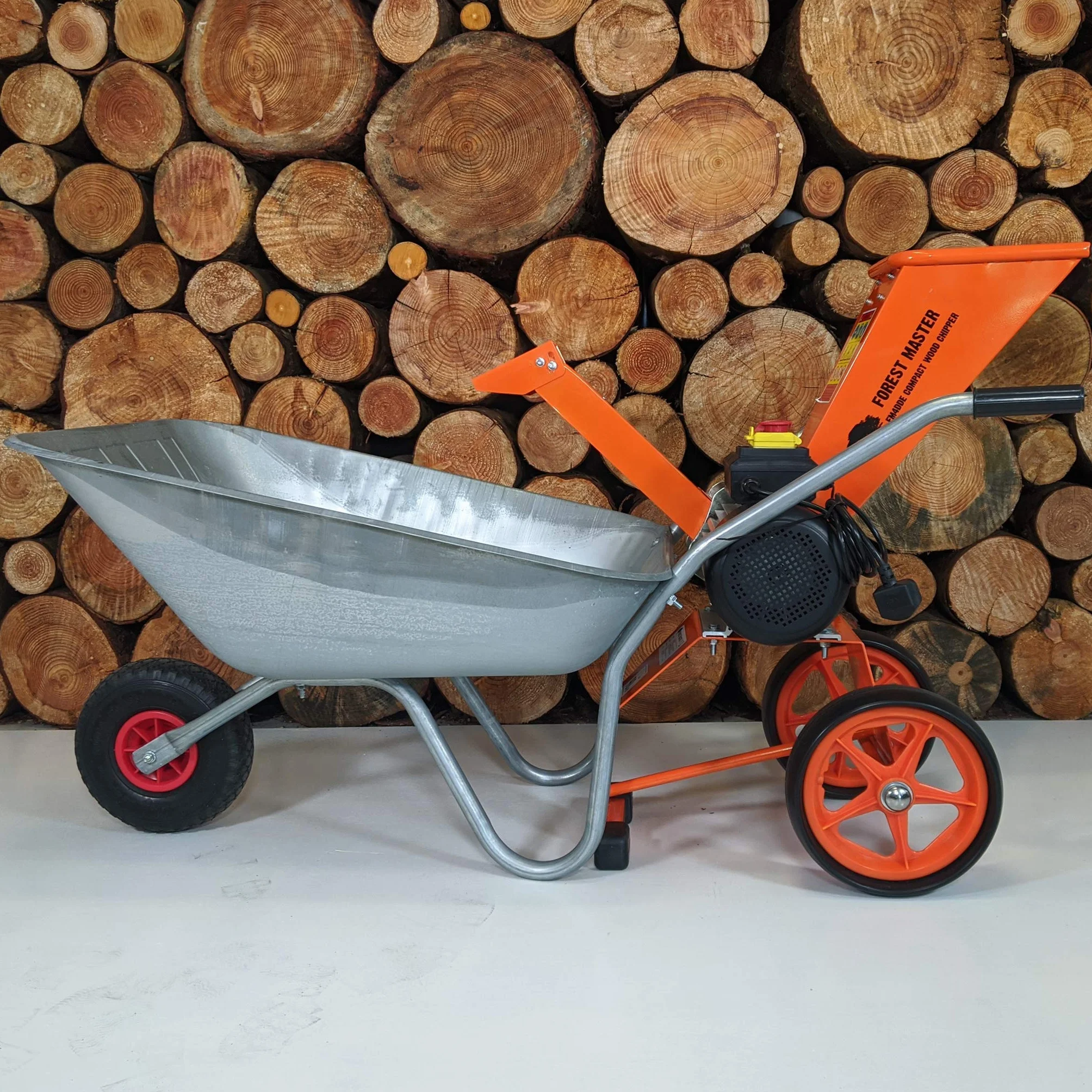 Forest Master FM4DDE Kompaktowy elektryczny rębak do drewna, Rozdrabniacz 2800 W, 4 szt, gałęzi, liście, drewno, rozdrabniacz ogrodowy, rozdrabniacz elektryczny
