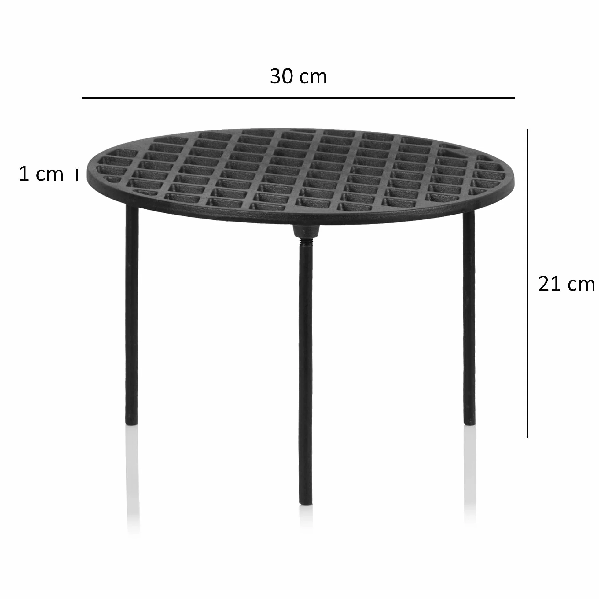 BBQ-Toro Żeliwny ruszt do grillowania, Ø 30 cm, z 3 nogami, okrągły, podstawka pod garnek Dutch Oven