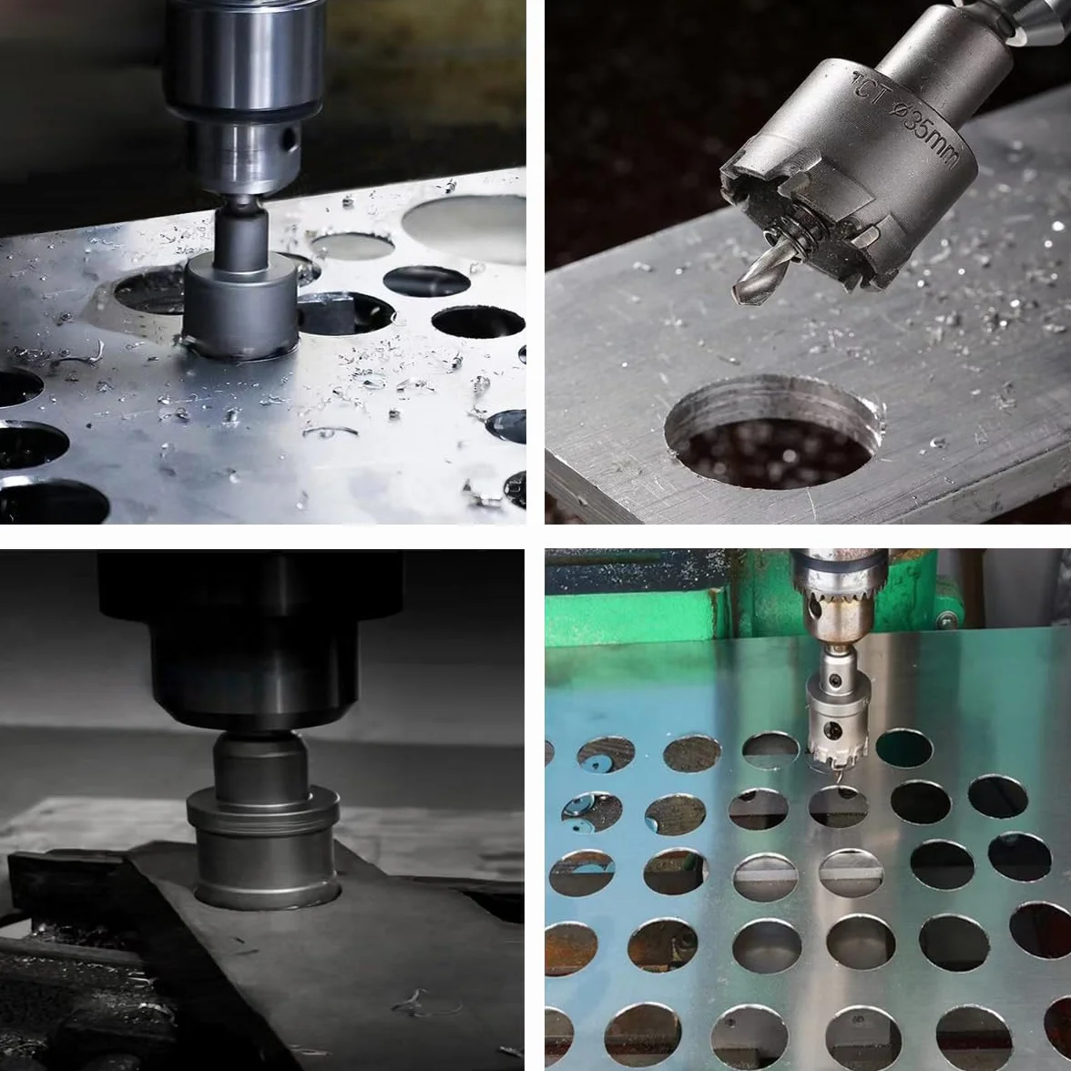 SUQIN 20mm Wiertło z Węglików Spiekanych z Wiertłami Pilotowymi, TCT Otwornica Bimetalowa Wiertłem Do Metali, Stali, Stali Nierdzewnej, Aluminium, Tworzyw Sztucznych