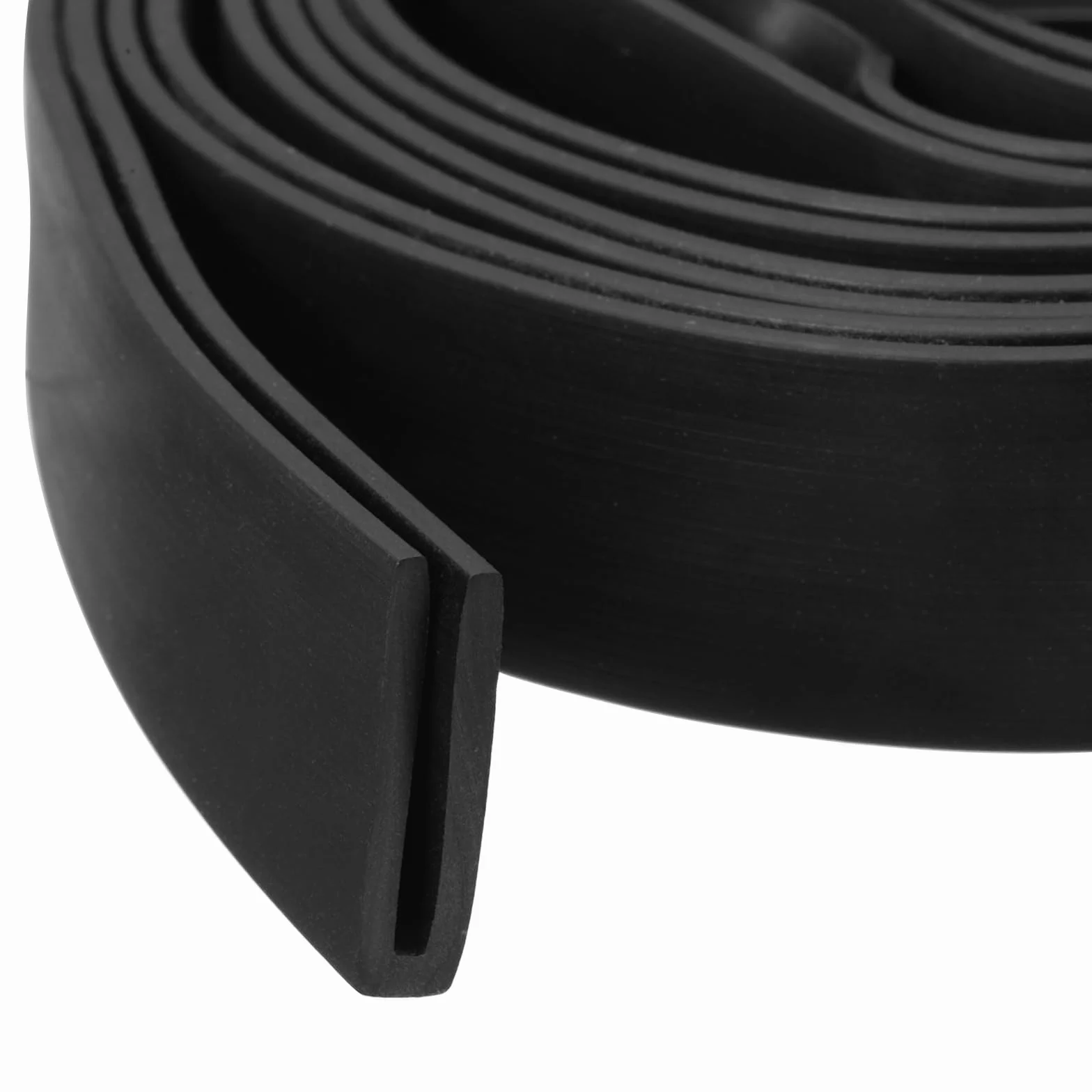 QUARKZMAN Profil ochronny w kształcie litery U, długi gumowy pasek uszczelniający ochraniacz krawędzi 3,3 stopy do krawędzi 0,5-1 mm, (5/32" szer. x 43/64" wys.) czarny