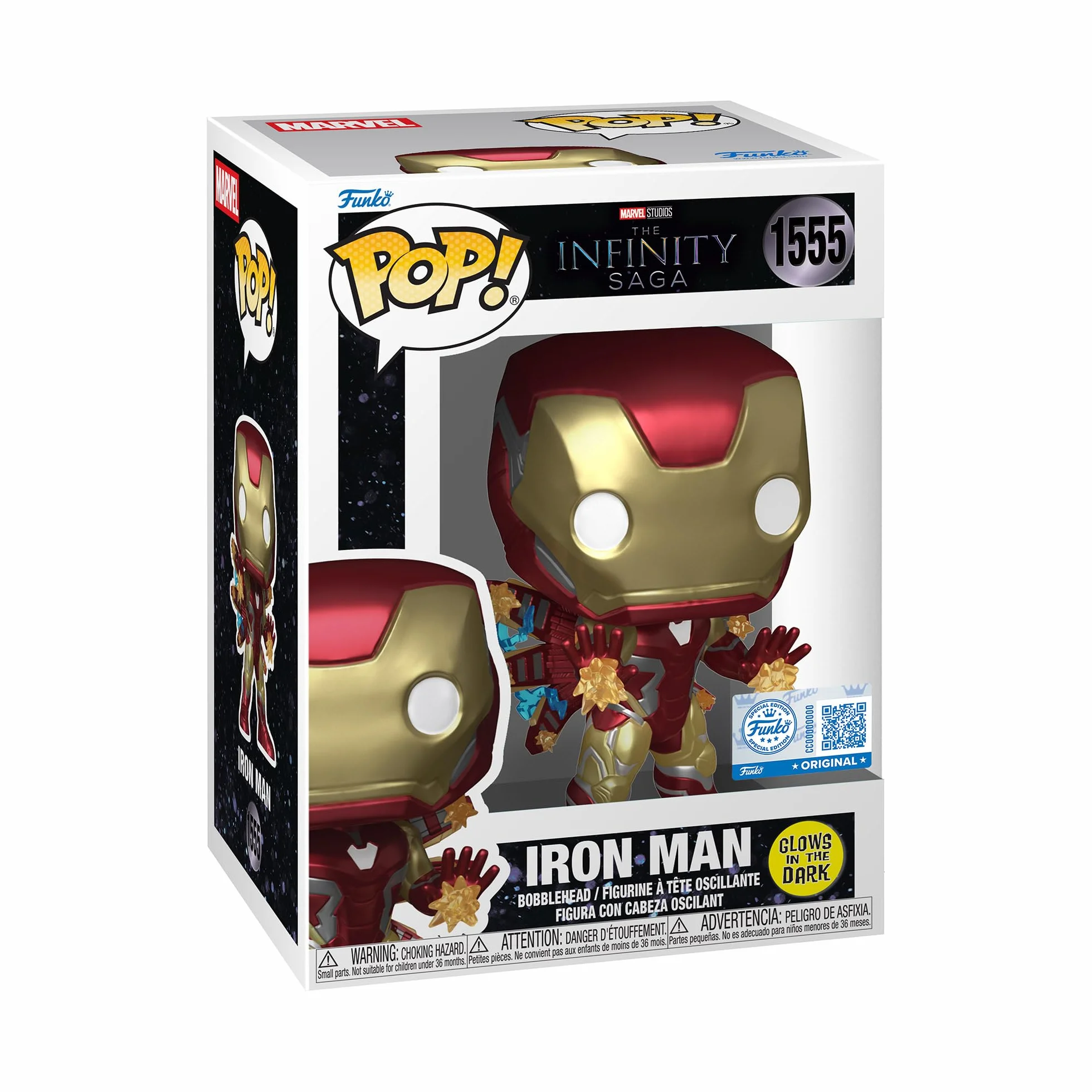 Funko Pop! Plus: End Game - Iron Man Beams - Świeci w ciemności - Iron Man 2 - Figurka kolekcjonerska winylowa - pomysł na prezent - Oficjalny towar - Zabawki dla dzieci i dorosłych - Marvel Fans