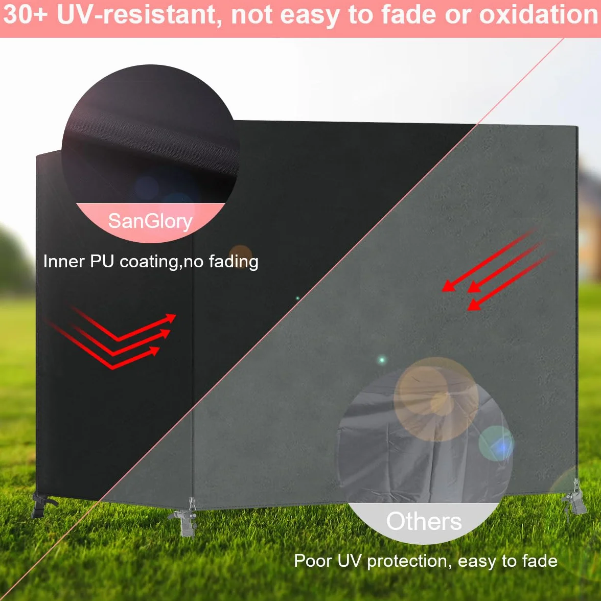 pokrowiec na huśtawkę, na 3-4-osobową huśtawkę ogrodową, wodoodporny, odporny na warunki atmosferyczne, pokrowiec na meble ogrodowe, pokrowiec XL, na huśtawkę ogrodową, 250 x 150 x 160 cm, z
