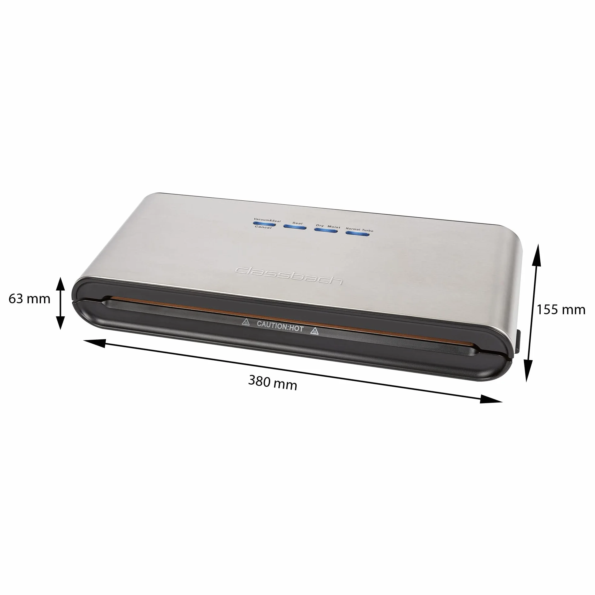 C-VK 4000 Vacuum Sealer/Vacuum Sealer/Film Welding Machine for Sous Vide 8x Longer Fresh 18 Professional Food Storage Bags Included Stainless Steel Casing