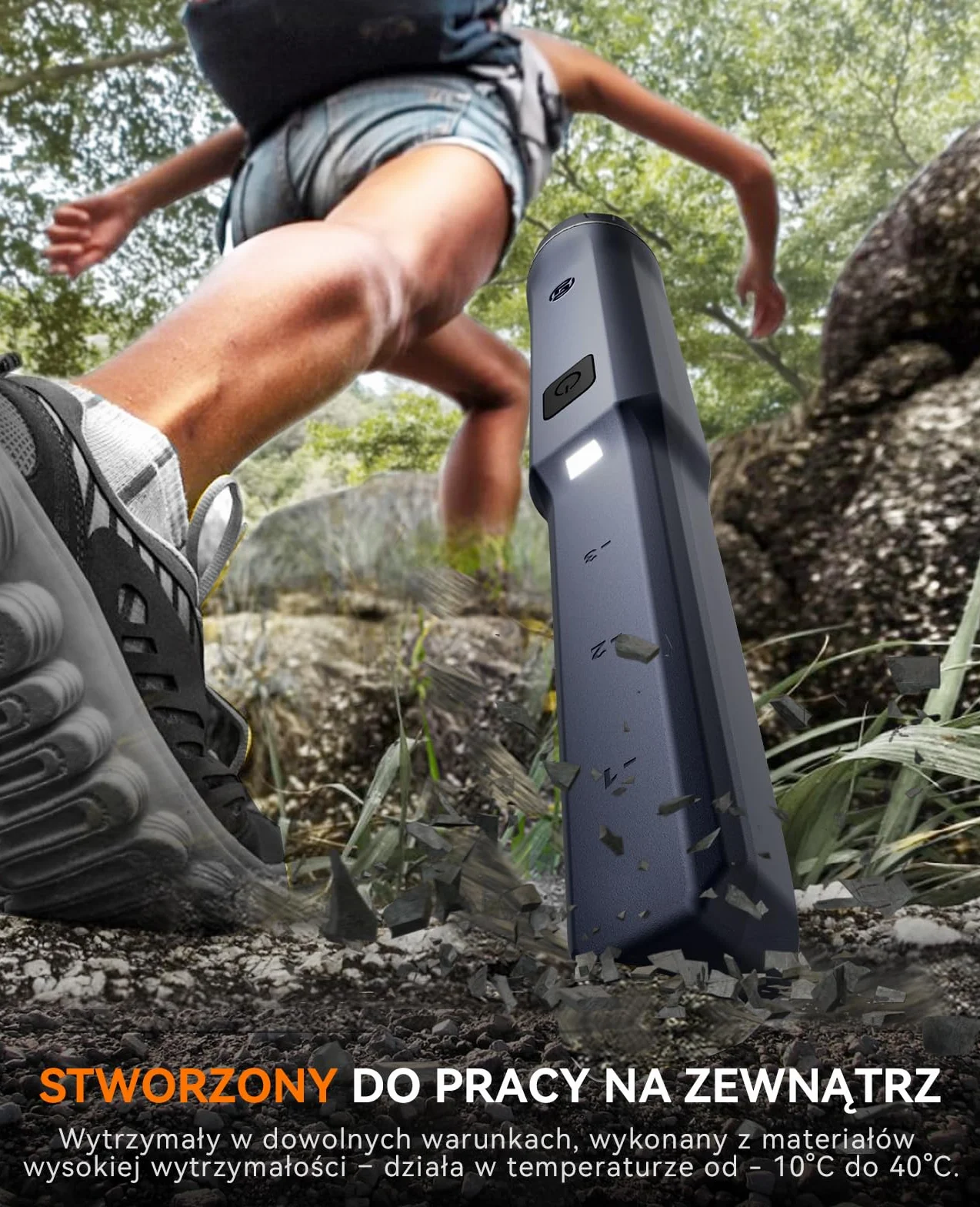 SUNPOW Wykrywacz metali Pinpointer, z akumulatorem litowym o pojemności 800 mAH i wskaźnikiem pinów, wodoodporność IP68, ulepszony chip i 3 tryby pracy
