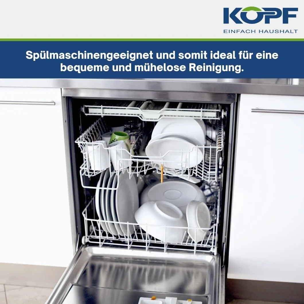 KOPF Clara 8-częściowy zestaw garnków indukcyjnych | nadaje się do piekarnika i zmywarek | zestaw garnków do wszystkich rodzajów kuchenek | 4 garnki, 1 rondel, 3 szklane pokrywki | skala litrów | stal