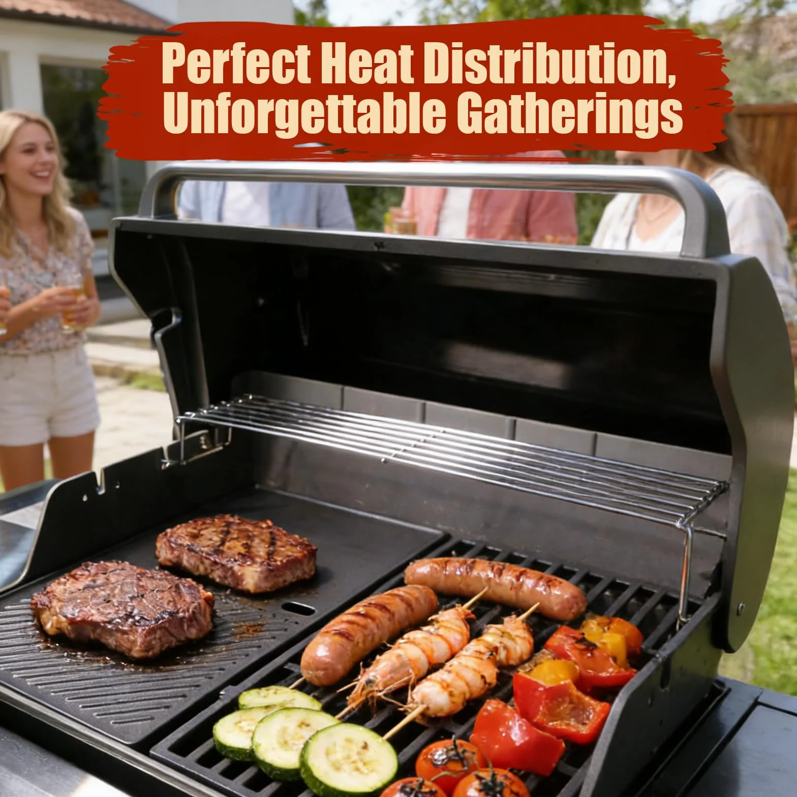 Denmay 7637 żeliwna płyta grillowa 44,4 x 26 cm do grilla gazowego Weber Spirit I II E210 E220 S210 S220 (z przednimi przyciskami sterowania), części zamienne do płyty grillowej Weber Spirit I II 200
