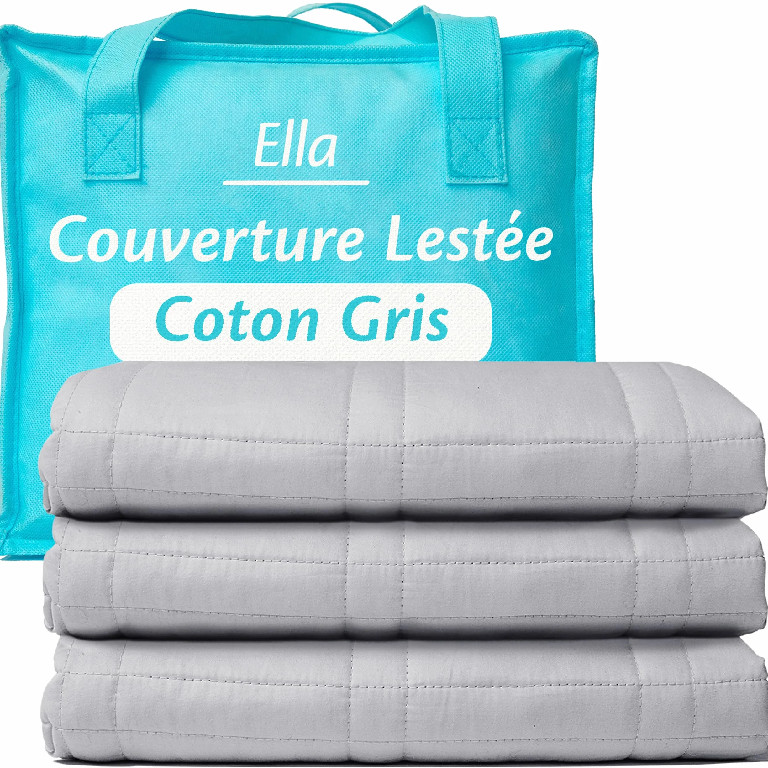 Ella Gewichtsdeken voor kinderen, 4,5 kg, 100 x 170 cm, therapiedeken, voor stressvermindering en angst, hypoallergene glazen kralen, zachte en verkoelende katoenen buitenlaag, voor kinderen van 40-60