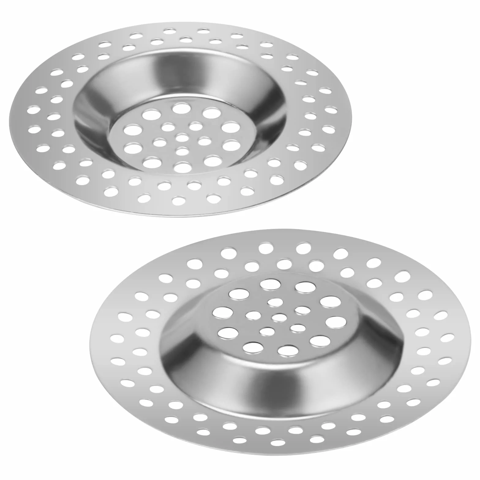 6 SZTUKI Sitko ze stali nierdzewnej - 7 x 0,7cm - wysokiej jakości sitko do zlewu kuchennego, do umywalki, kuchni i łazienki, sitko do włosów, prysznic, wanna, praktyczne do odpływów