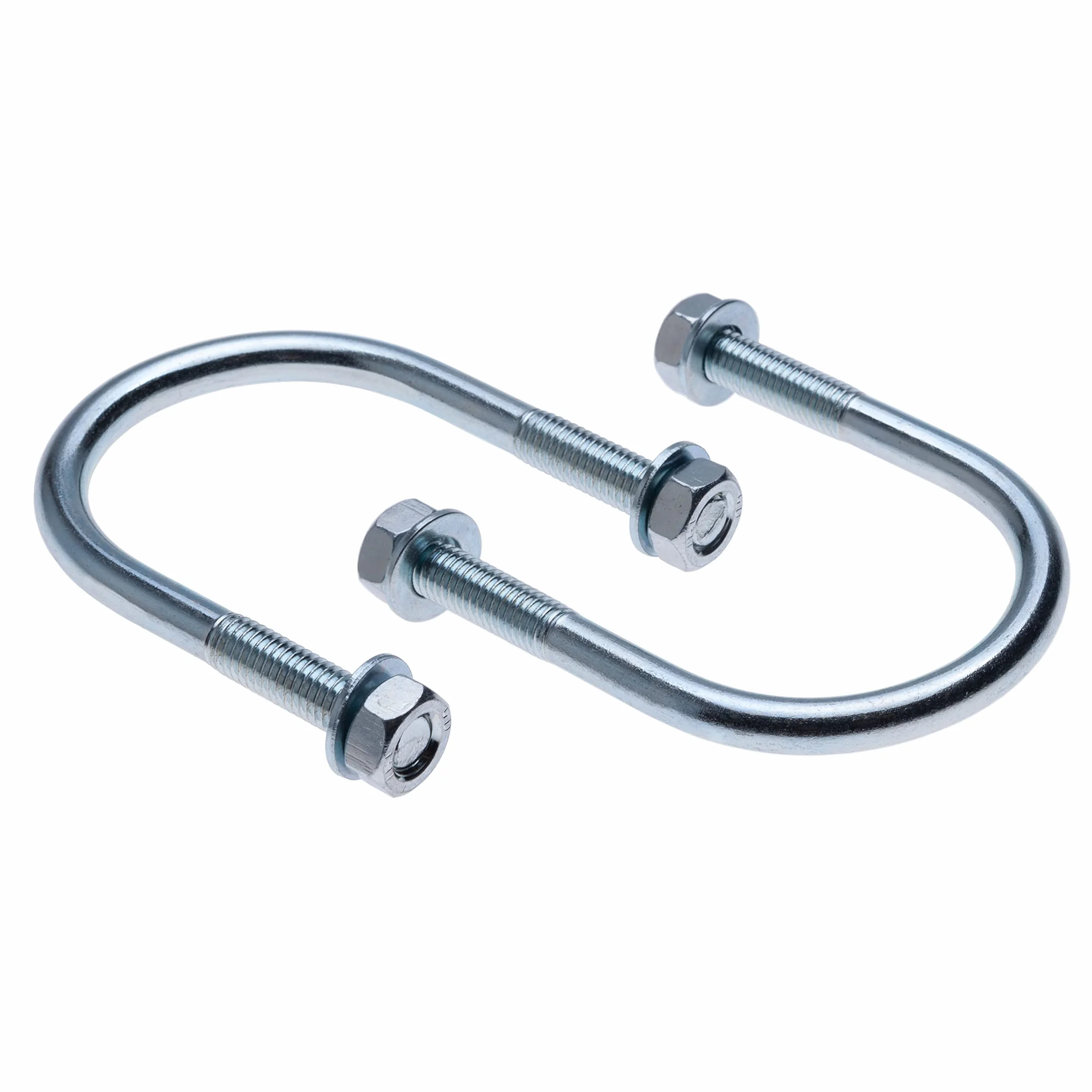 M8 cybant z nakrętkami i podkładkami, Kabłąk Okrągłe łączniki w kształcie litery U do 33.7mm (1") Średnica rury, ocynkowana stalowa śruba U-Bolt Zacisk do zagięcia okrągłego (Pack of 5)