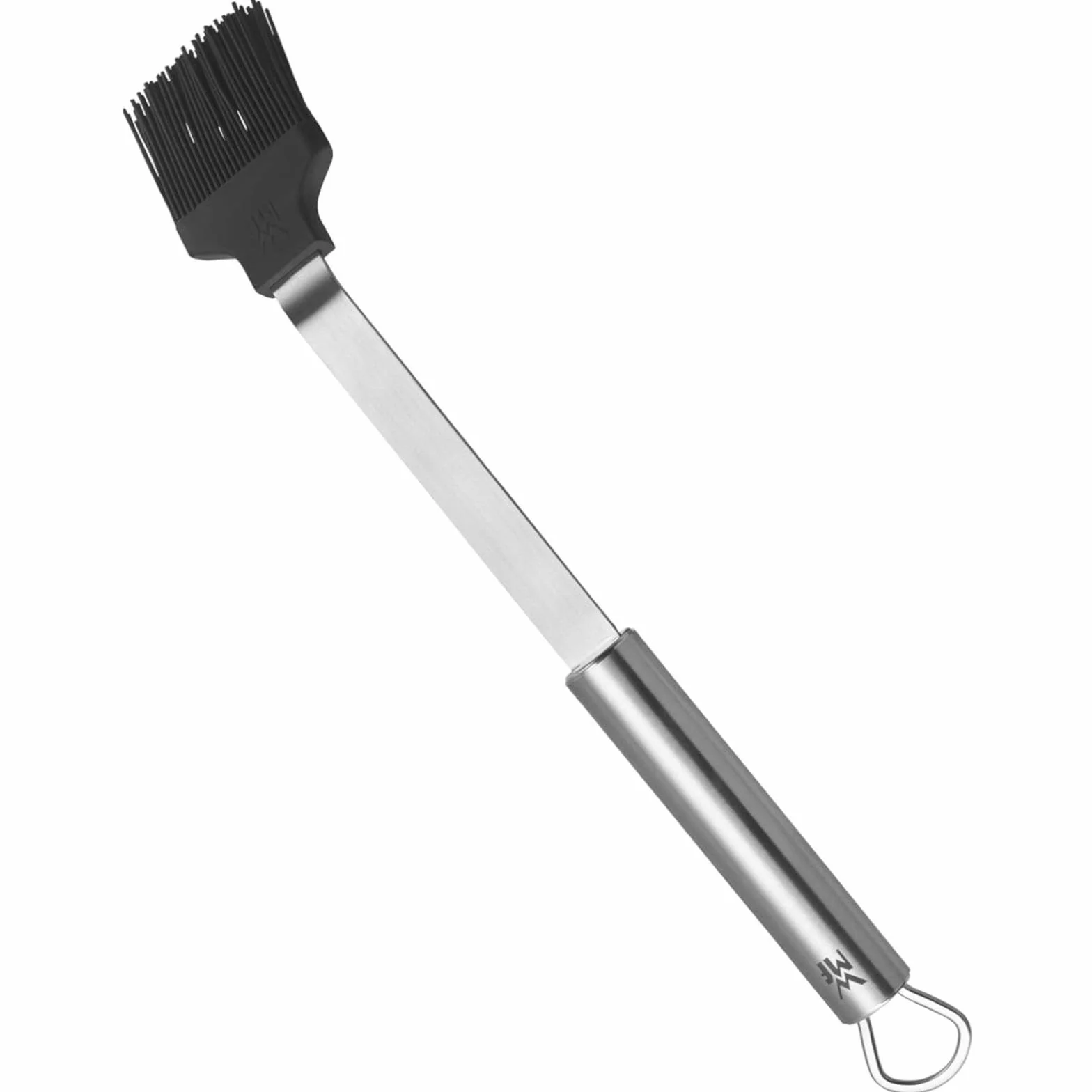 WMF Pędzel do marynowania BBQ długi 38 x 5,5 cm, pędzel do grilla, pędzel z silikonowym włosiem, stal nierdzewna Cromargan, równomierne marynowanie