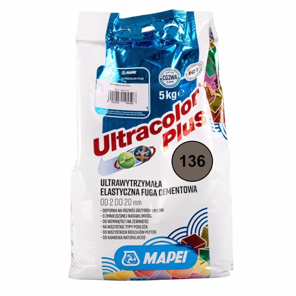 Fuga cementowa MAPEI ULTRACOLOR PLUS 5kg 136 brunatny