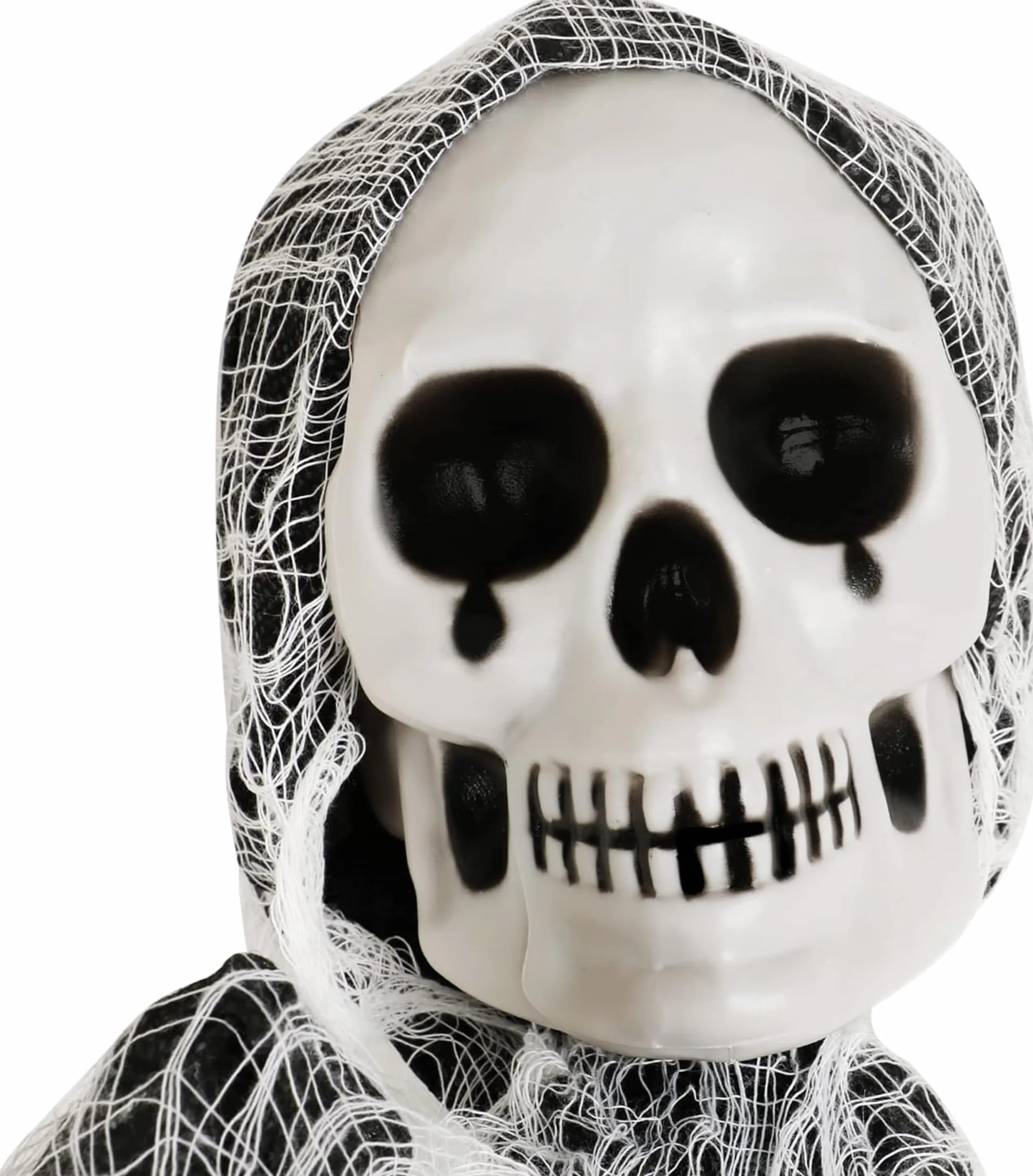 TRIXES Wiszący duch - dekoracje na drzwi - wisząca czaszka - Halloween - ogród dla domu - ganek - czarne drzwi wejściowe - 3 szt