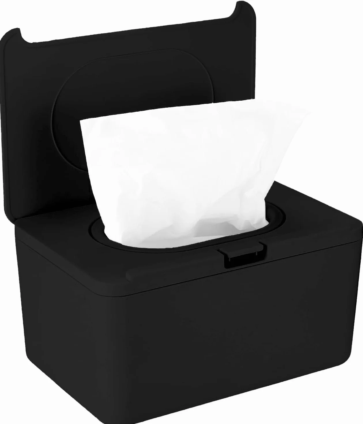 Pudełko na mokre chusteczki na mokre chusteczki toaletowe, pudełko do wielokrotnego napełniania, do toalety, domu, biura, samochodu (czarne)