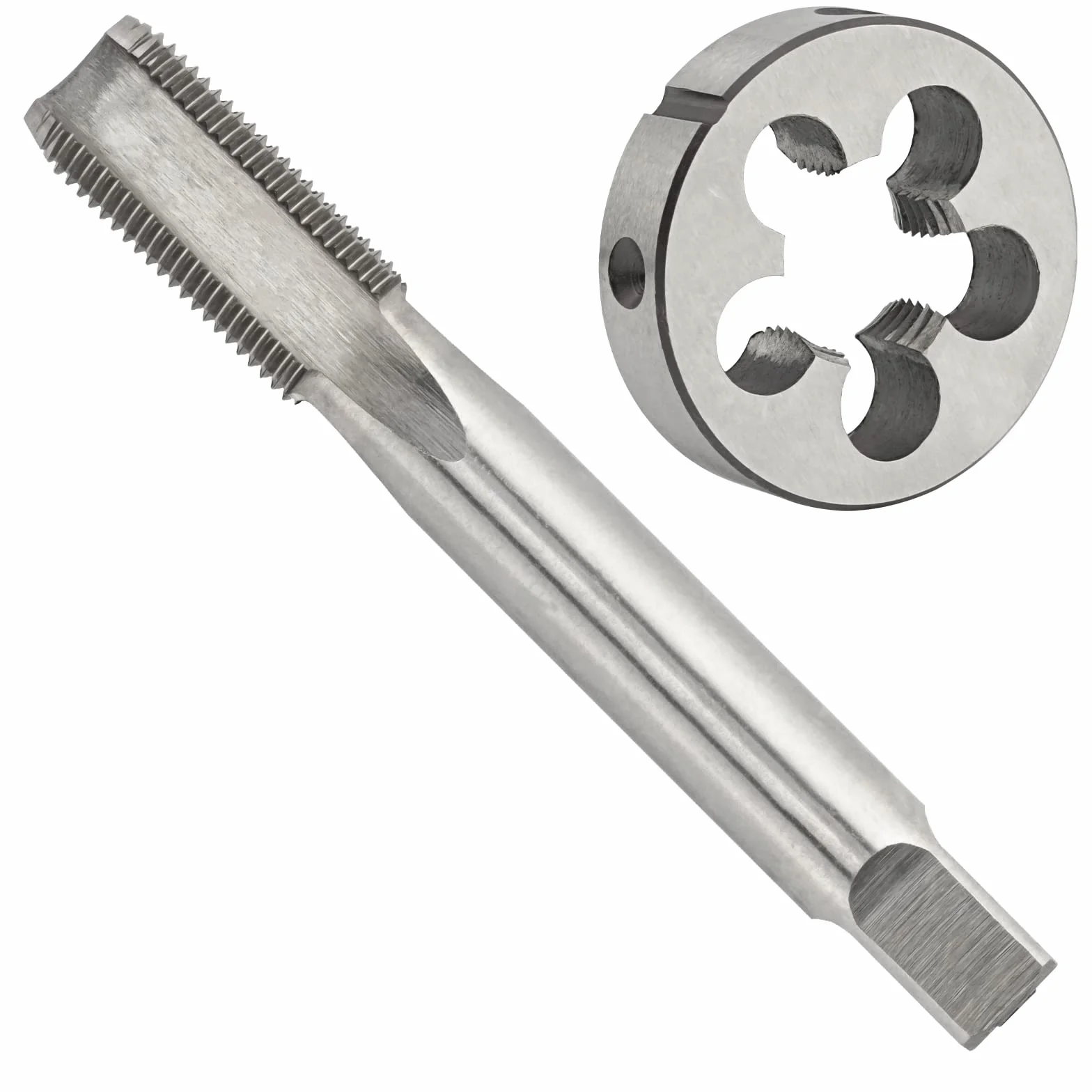 M19 x 1,5 metryczny zestaw gwintów i matryc, M19 x 1,5 mm HSS Gwintownik maszynowy i M19 x 1,5 mm narzędzie ze stopu stali okrągłe gwintowanie matryca praworęczna