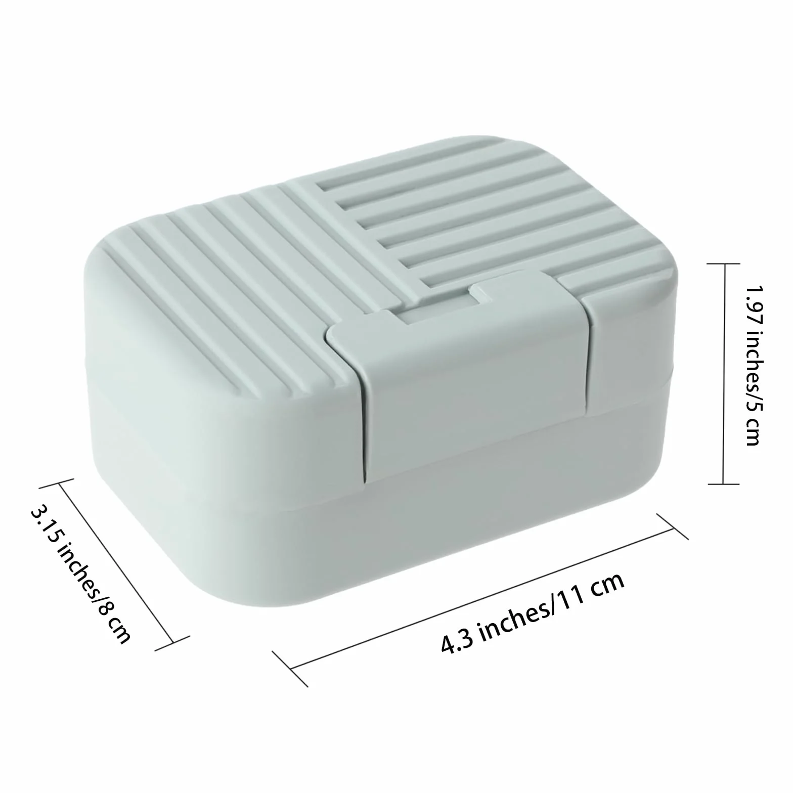 COMNICO Mydelniczka, przenośny pojemnik na mydło w kostce, etui podróżne, szczelna skrzynka na mydło z pokrywką, plastikowa mydelniczka z pokrywką do prysznica, łazienki, zlewu kuchennego, na kemping