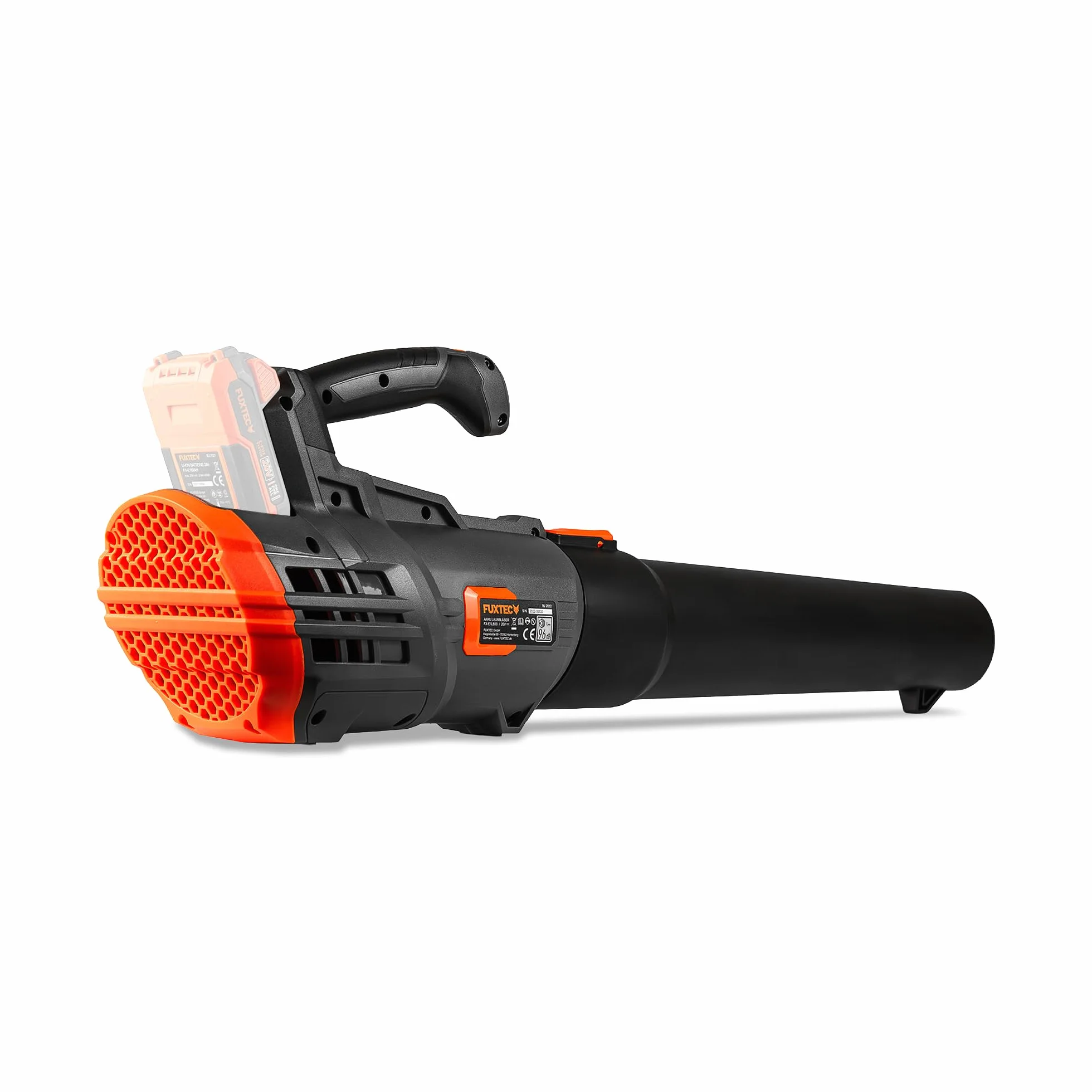 Akumulatorowa dmuchawa do lisci FUXTEC FX-E1LB20 20V- Dmuchawa do lisci do usuwania lisci z ogrodu, chodnika i podjazdu - Cicha - do 38 m/s