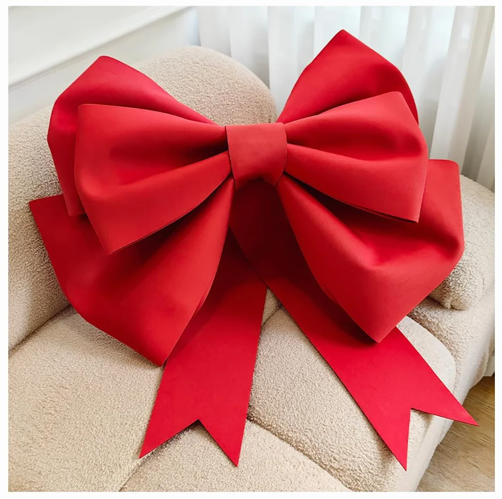 Extra Duża Kokarda Dekoracyjna Bow DIY Gigantyczna Kokarda Zdobnicza Gigantyczna Duża Czerwona Kokarda Na Samochód Kokarda Prezentowa Na Ślub, Imprezę, Samochód, Walentynki, Święta Bożego Narodzenia