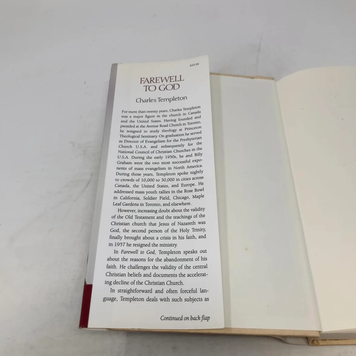 Farewell to God: My Reasons for Rejecting the Christian Faith