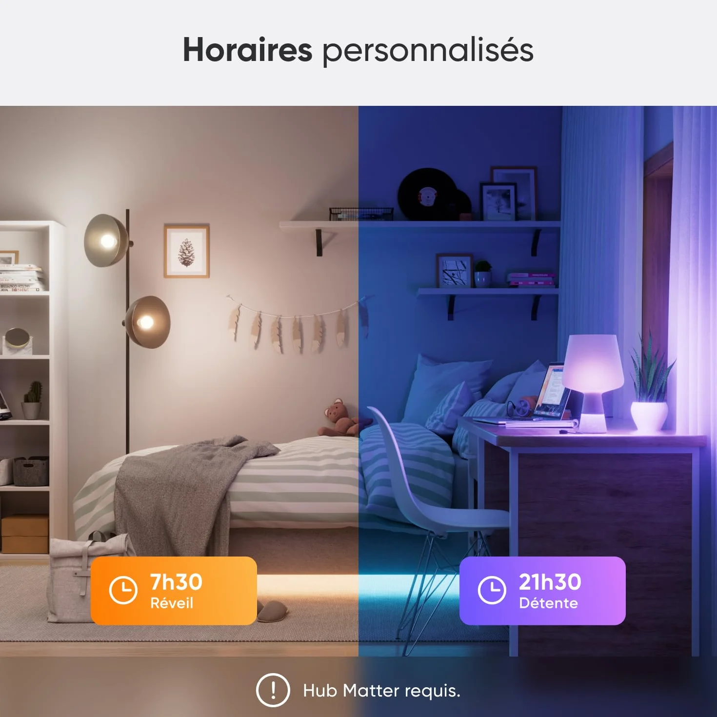 Nanoleaf Matter Essentials żarówki WLAN E27, 4 inteligentne lampy LED RGBW – 16 mln kolorów, indywidualne harmonogramy, sterowanie za pomocą aplikacji i głosu (kompatybilne z Alexa, Apple i Google