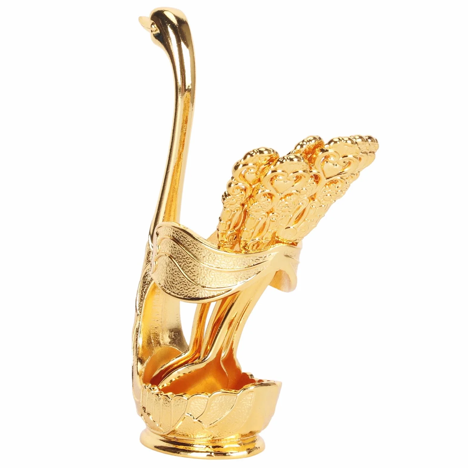 Zestaw 6 łyżek Golden Coffee Spoon KIMISS metalowe dekoracyjne do deserów lodów w kształcie zwierząt