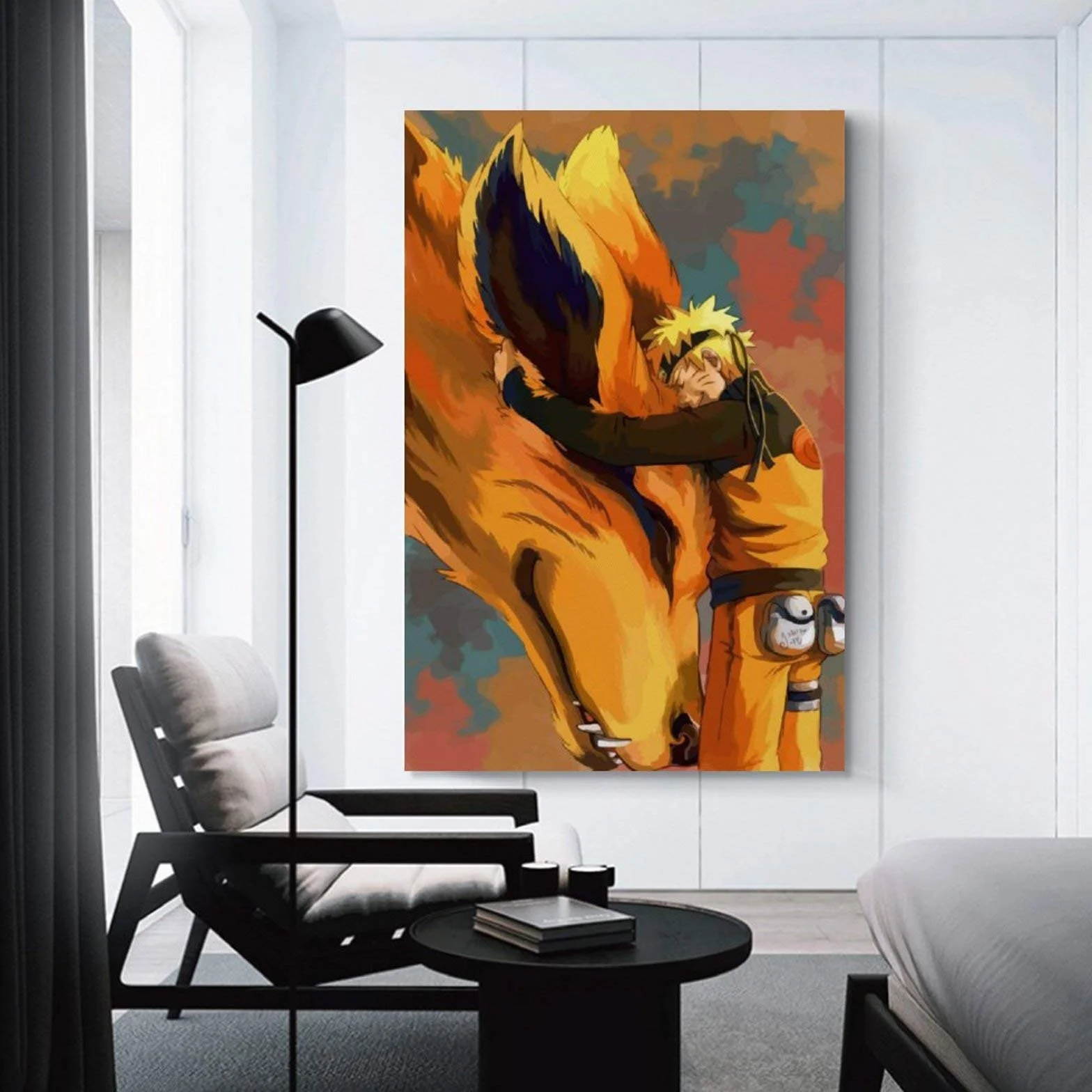 FANFF Urocze anime Naruto Kurama plakat dekoracyjny obraz na płótnie sztuka ścienna salon plakaty sypialnia obraz 16 x 24 cale (40 x 60 cm)