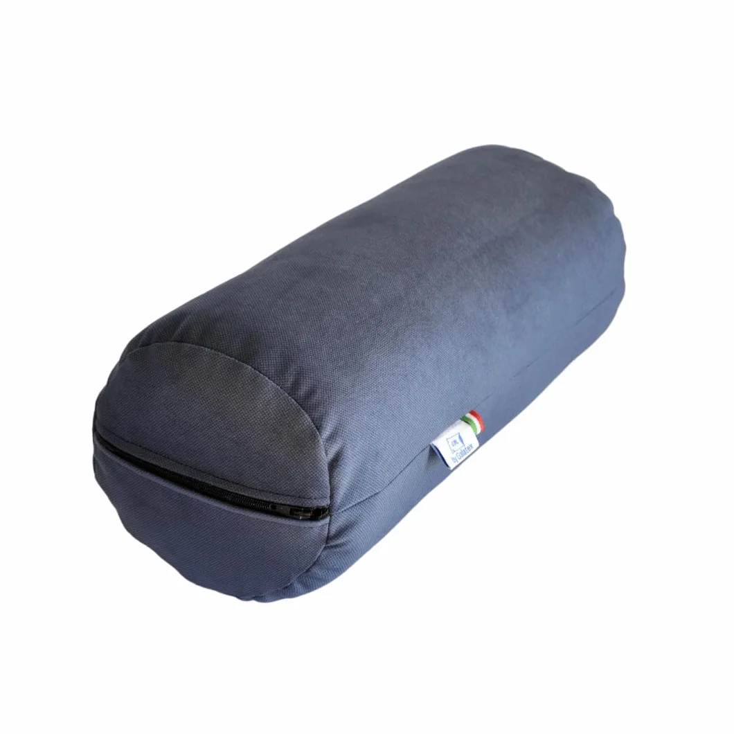 GM Podkładka pod kark, plecy i nogi, 40 x 15 cm, wyprodukowana we Włoszech, z poszewką z wodoodpornego i odpornego na zabrudzenia materiału, niebieska