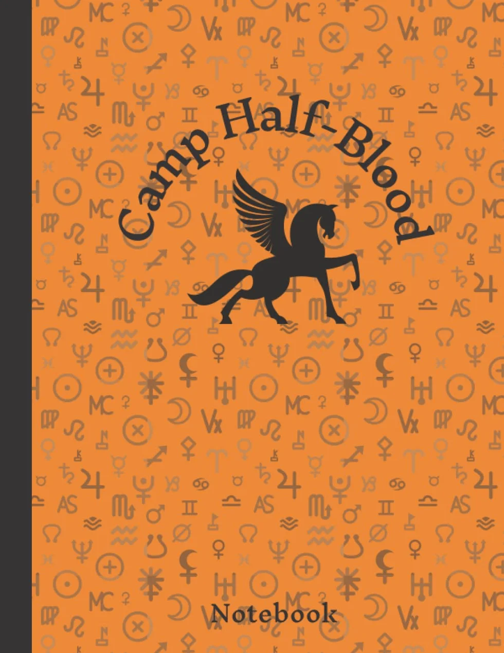 Notebook: Camp Half-Blood - Orange Cover - Includes a Word Search Puzzle
