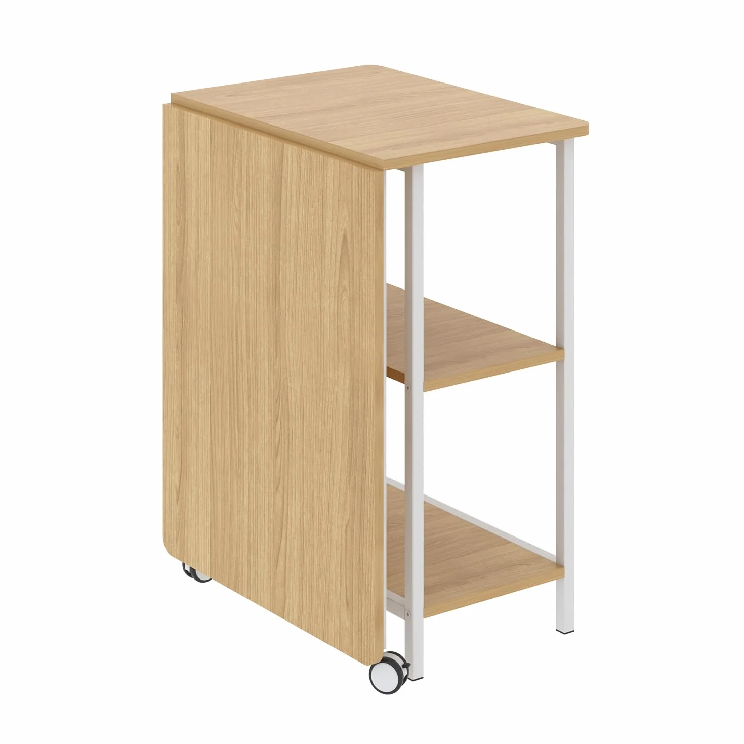 Maclean MC-411 składane biurko loft, biurko, stolik pod komputer, stół biurowy, 107 x 45 x 75 cm, maks. obciążenie 150 kg, składane (jasny buk)
