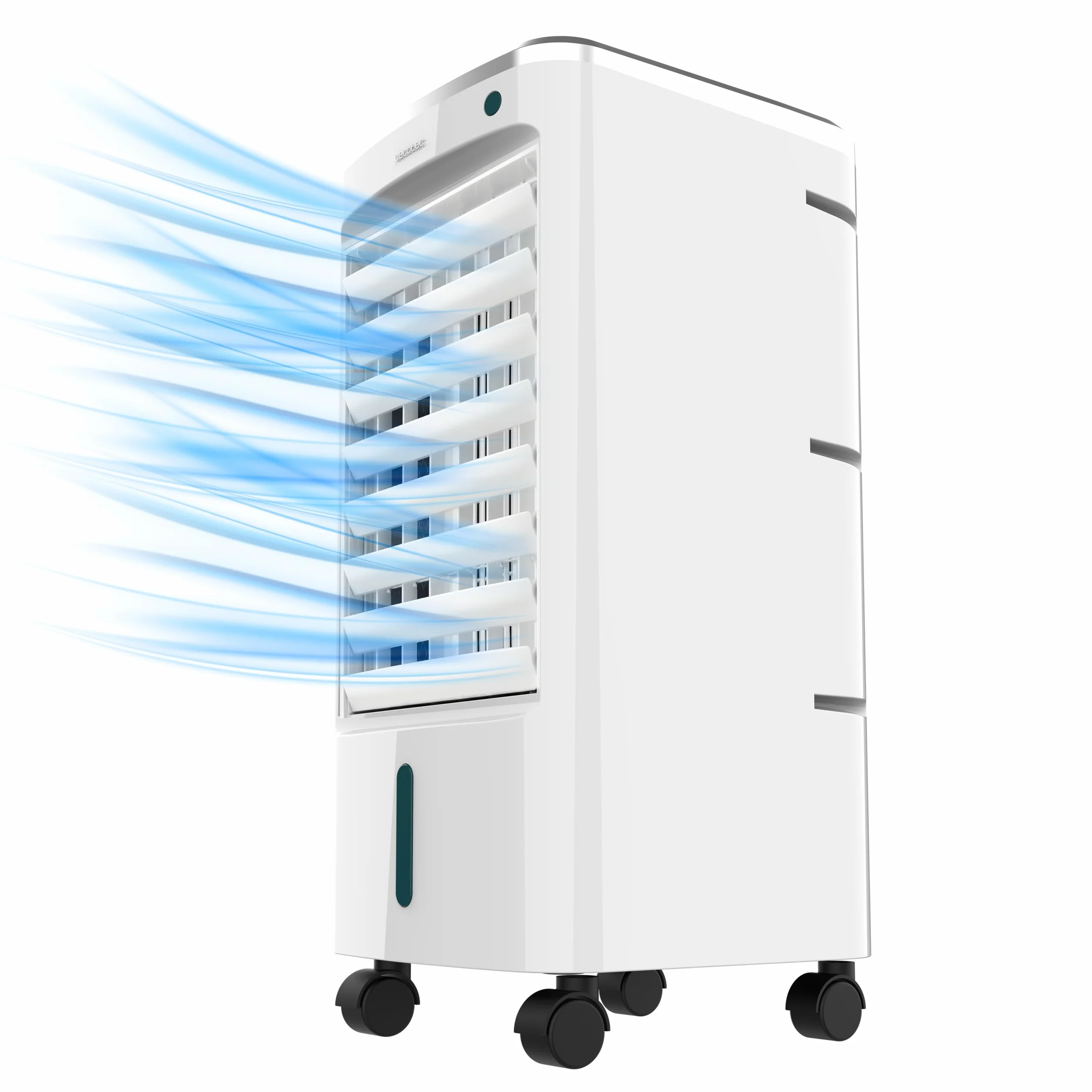 Cecotec Klimatyzator Ewaporacyjny EnergySilence 3500 Cool Compact. 65 W, zbiornik 3,5 l, 3 prędkości, oscylacja 70º, wielokierunkowe kółka, zawiera 2 chłodnice