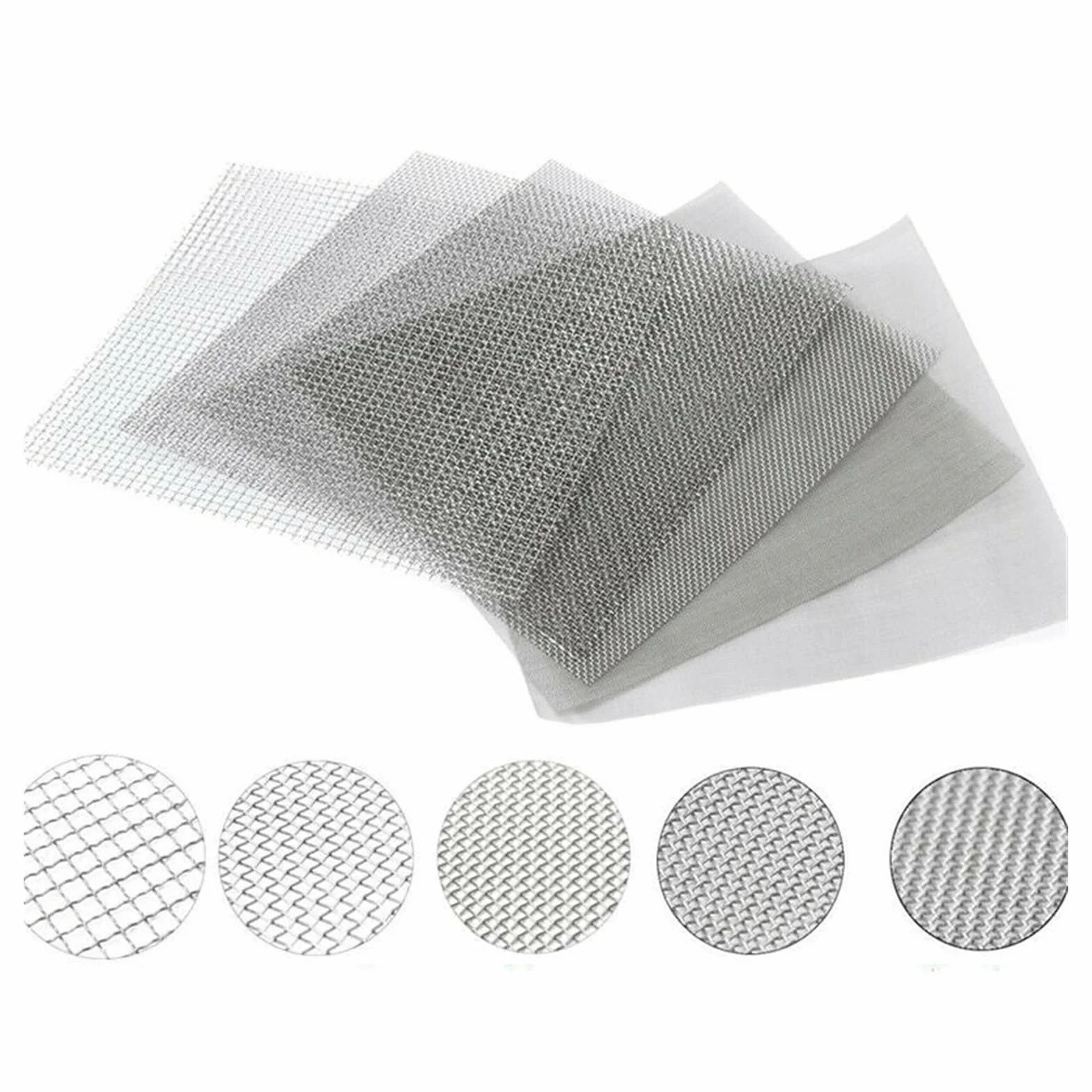1Pc 50x50cm 4/8/20/30/60/100/120/200/300/400/500mesh opcjonalnie stal nierdzewna mikron filtr płyta przesiewowa filtr żywności(300mesh)
