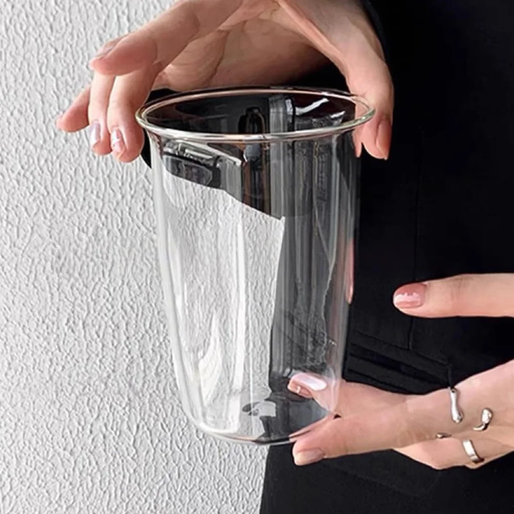 2 szklanki do wody, 480 ml, szklane kubki do smoothie, mrożonej kawy, kubki do herbaty bąbelkowej, szklanki do koktajli, piwa, idealne do kawy, koktajli mlecznych, soków