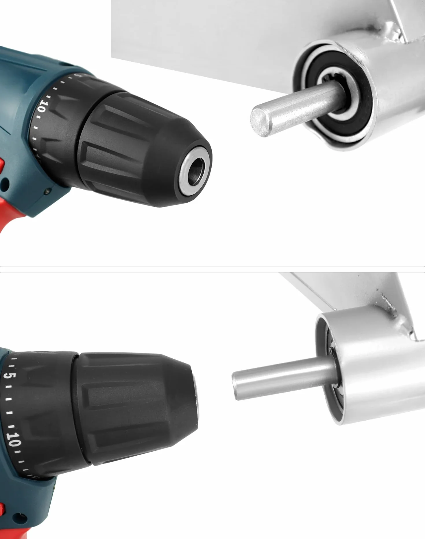 QWORK® Elektryczny pistolet do zaprawy do zaprawy, elektryczny pistolet do zaprawy Prasa do zaprawy z 4 różnymi dyszami (cały metal)