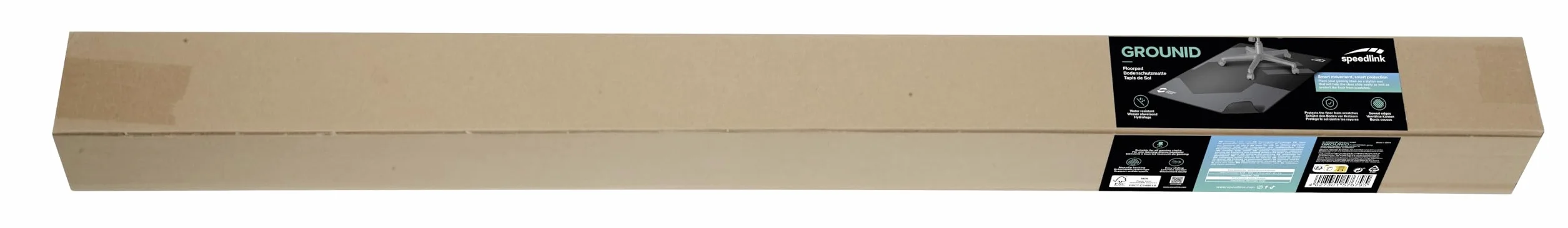 Speedlink GROUNID mata ochronna na podłogę pod krzesło gamingowe, antypoślizgowa, 120 x 100 x 0,2 cm, czarna