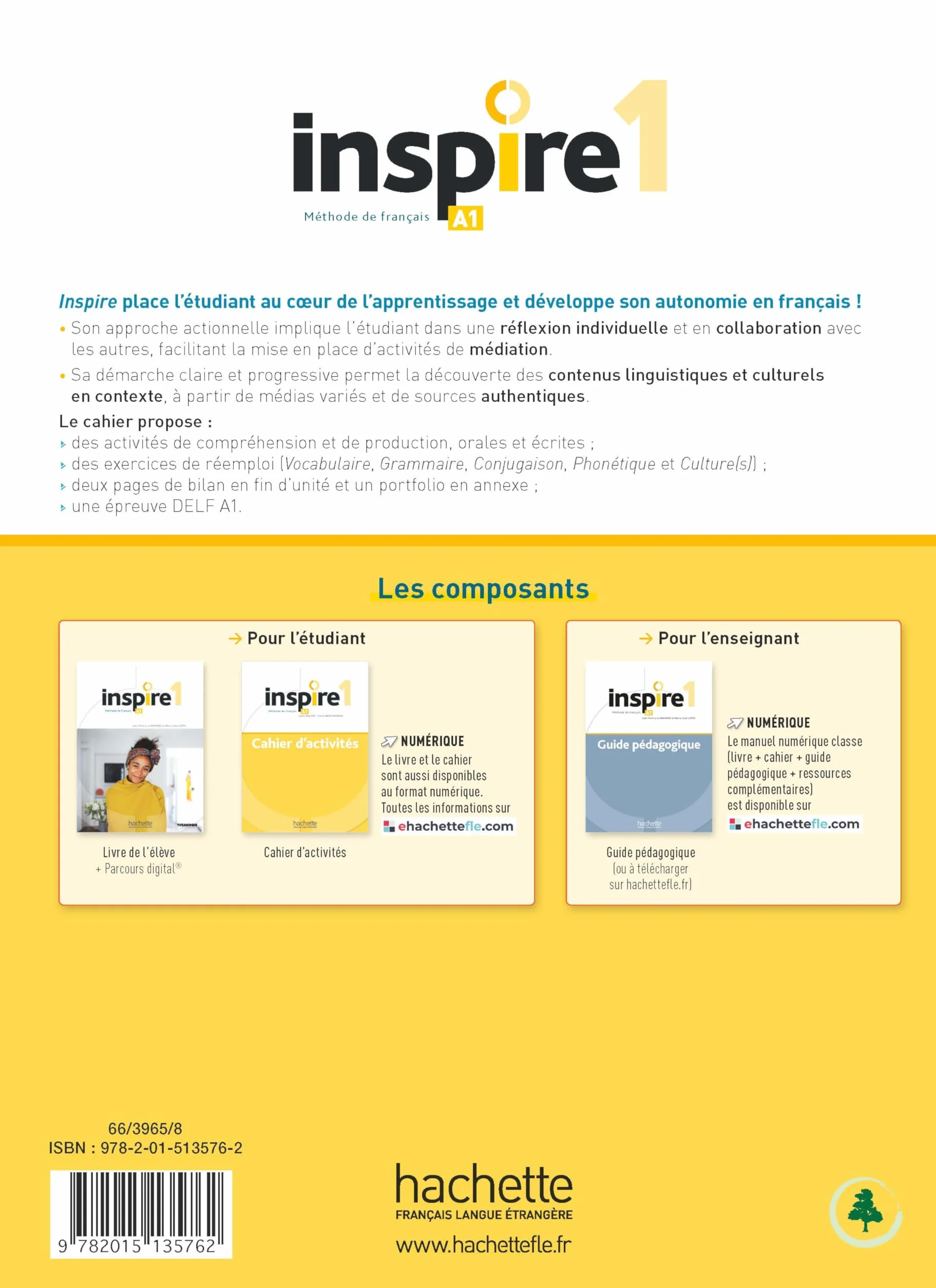 Inspire 1 - Cahier d'activités (A1): Méthode de FLE: Vol. 1