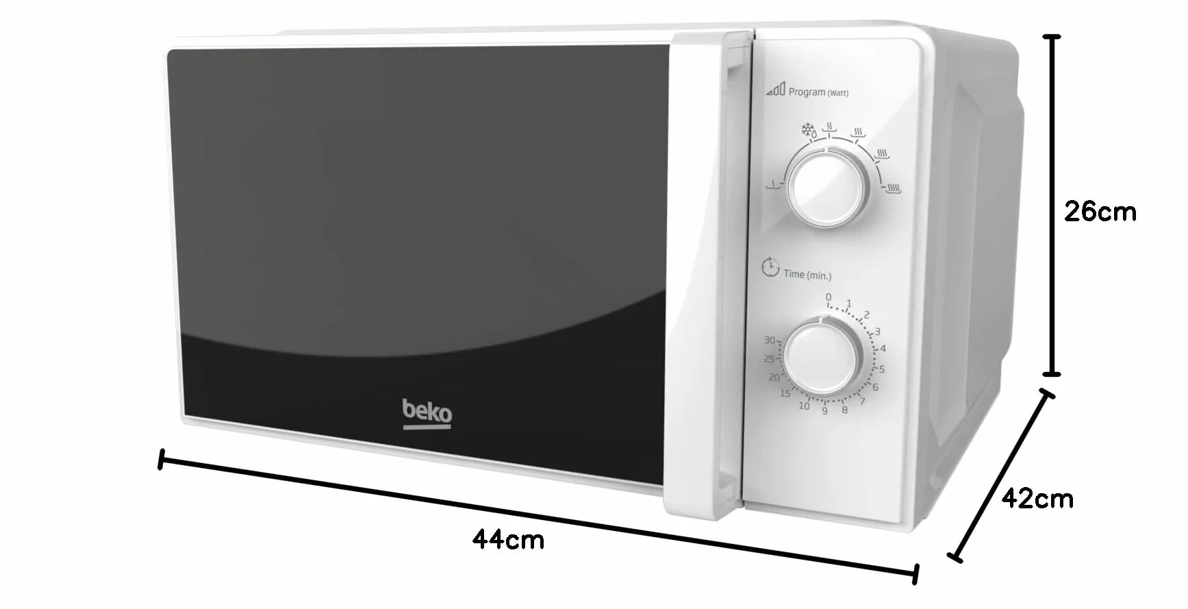 Beko MOC20100WFB Kuchenka Mikrofalowa 20L 700W 5 Poziomów Mocy Biały