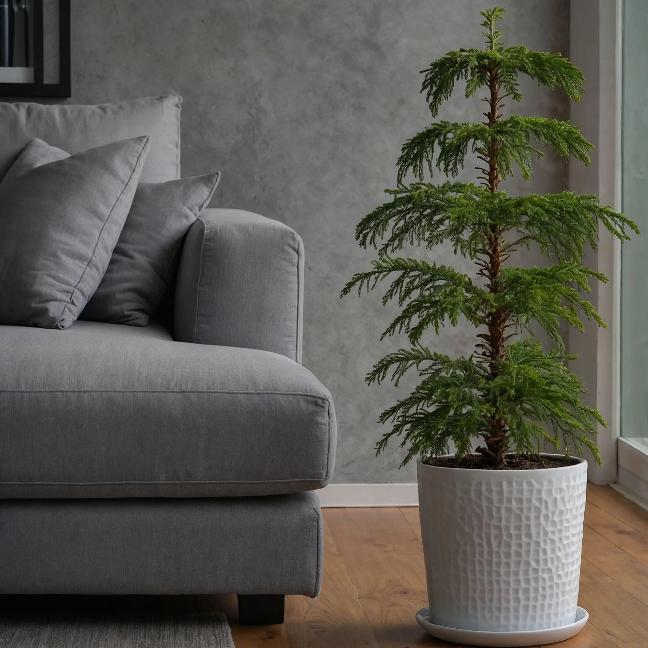 Plant in a Box - Araucaria Heterophylla - Sosna Norfolk - Sosna Pokojowa - Doniczka 21cm - Wysokość 70-80cm