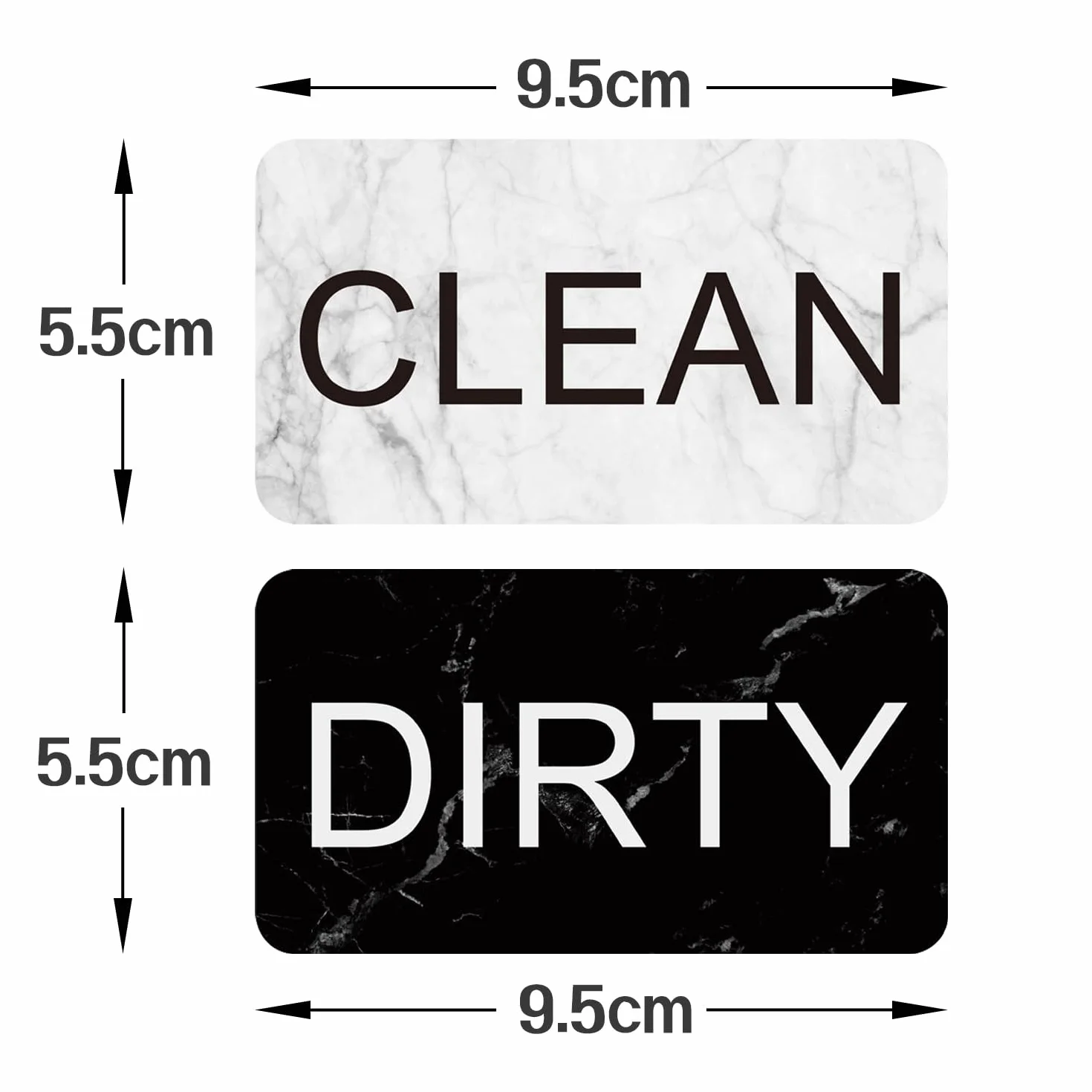 INF Magnes do zmywarki CLEAN/DIRTY szyld dwustronny biały/czarny magnes do mycia w zmywarce do naczyń akcesoria kuchenne gadżety kuchenne