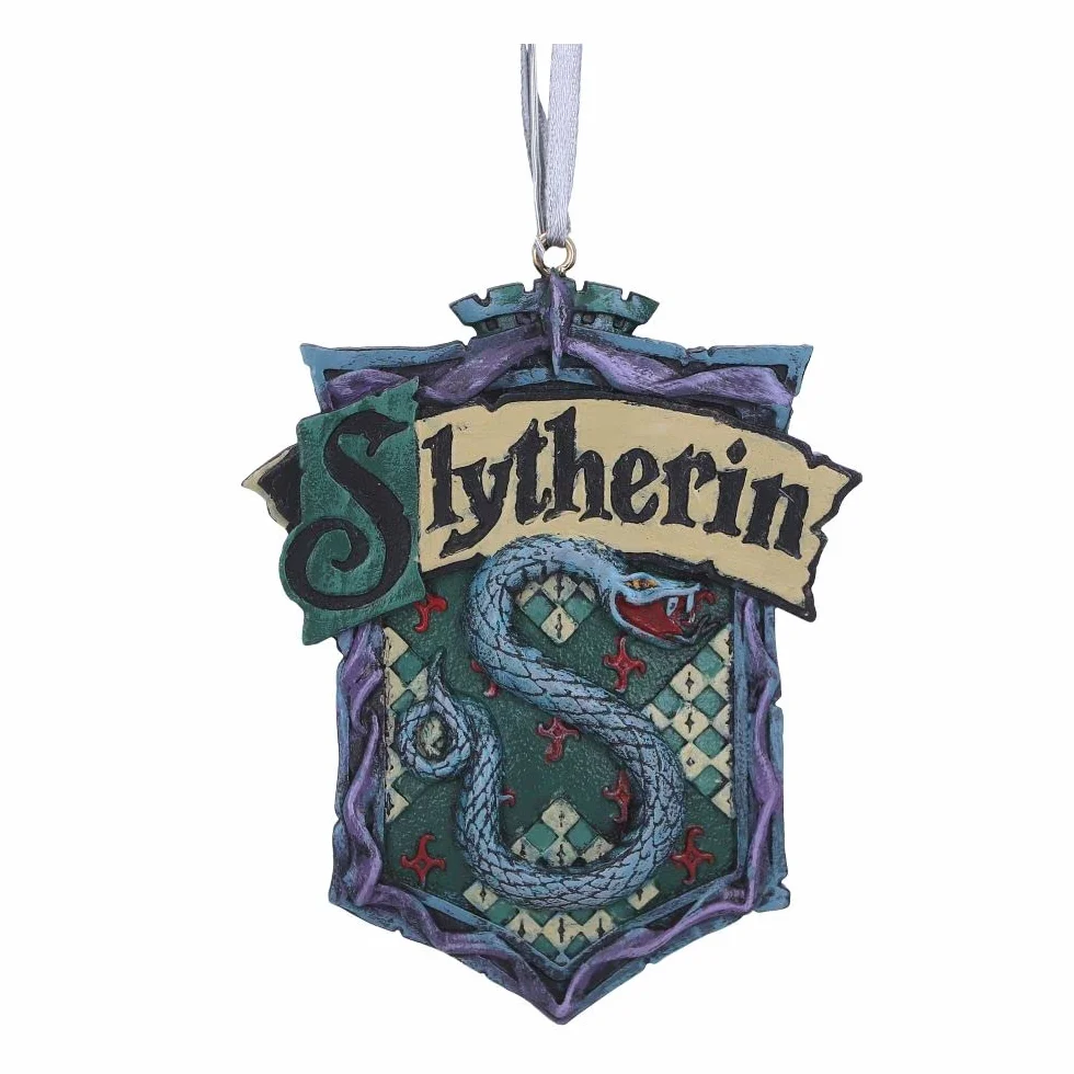 Nemesis Now Harry Potter Slytherin herb wisząca ozdoba, zielona, 8 cm