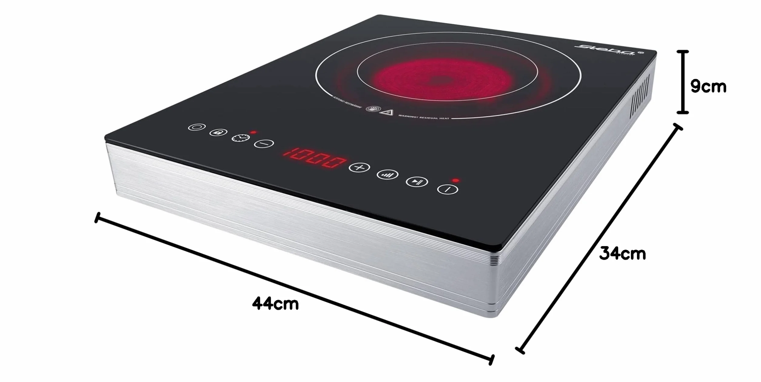 Steb Kochfeld HK 30 2000 W sr/bk