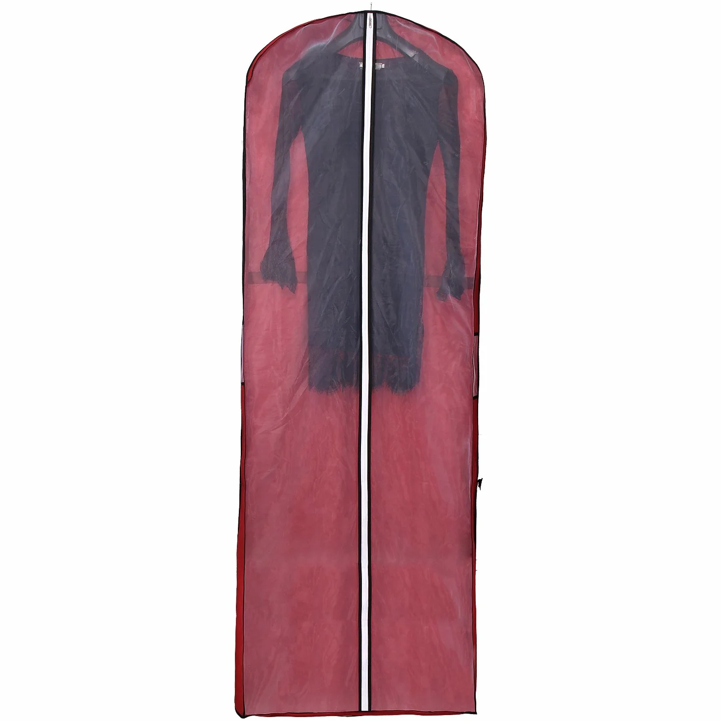 TUKA TKB1001 oddychający worek na ubrania, 180 cm x 64 cm, szeroka zakładka boczna, składany pokrowiec ochronny na suknie ślubne/suknie wieczorowe/garnitury, do przechowywania i transportu,