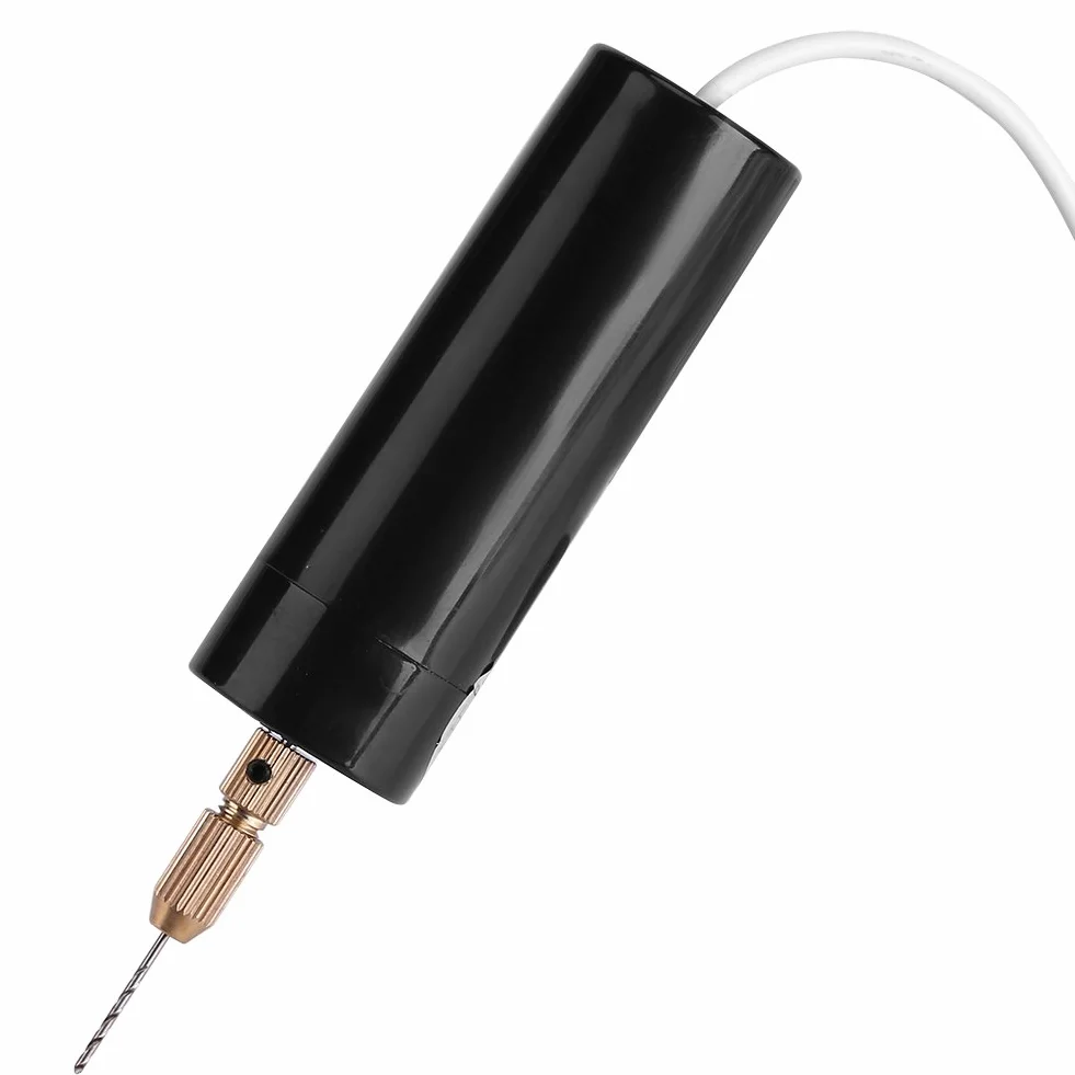 Mini Wiertarka do Biżuterii Mini Mikro Elektryczna Wiertarka Ręczna, Przenośna Ręczna Wiertarka DC 5 V do Drewnianego Plastikowego Papieru do Wiercenia na Płycie Aluminiowej, do PCB 0,7 do 1. 3 Mm Uch