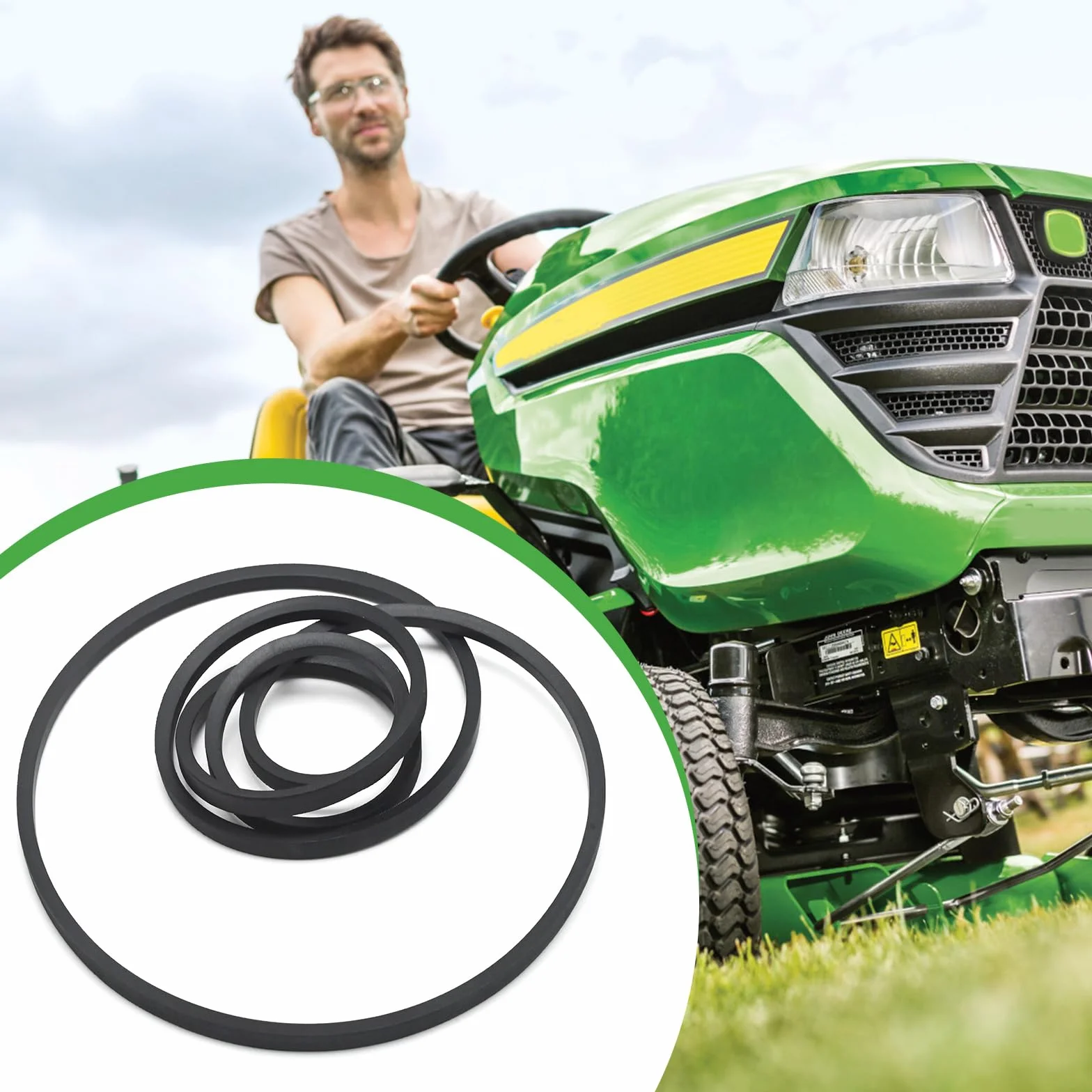 GY20570 pasek gumowy, pasek do kosiarki do trawy, zamiennik dla John Deere LA100 105 110 115 120 125 135, zastępuje GX20072