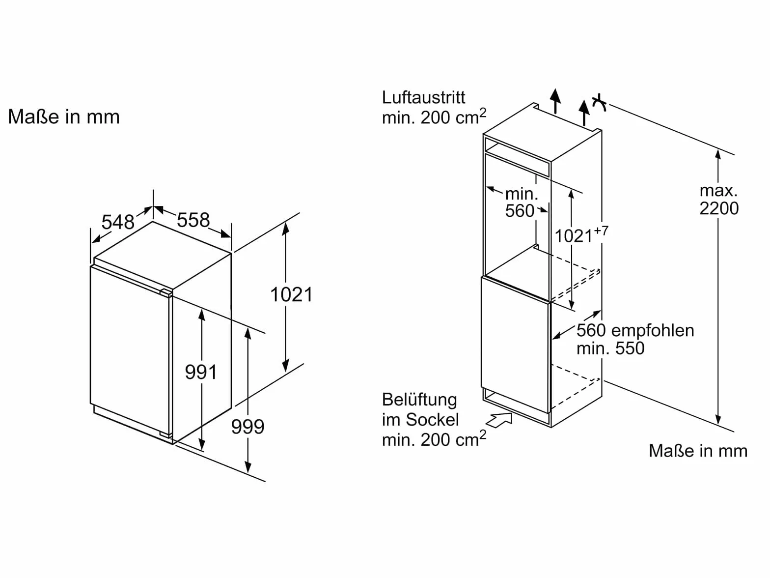 Bosch KIR31ADD1 seria 6 lodówka do zabudowy, wnęka 102,5 x 56 cm, VitaFresh XXL; bardzo stabilne wkładki drzwiowe; Eco Airflow; oświetlenie LED; Super Cooling