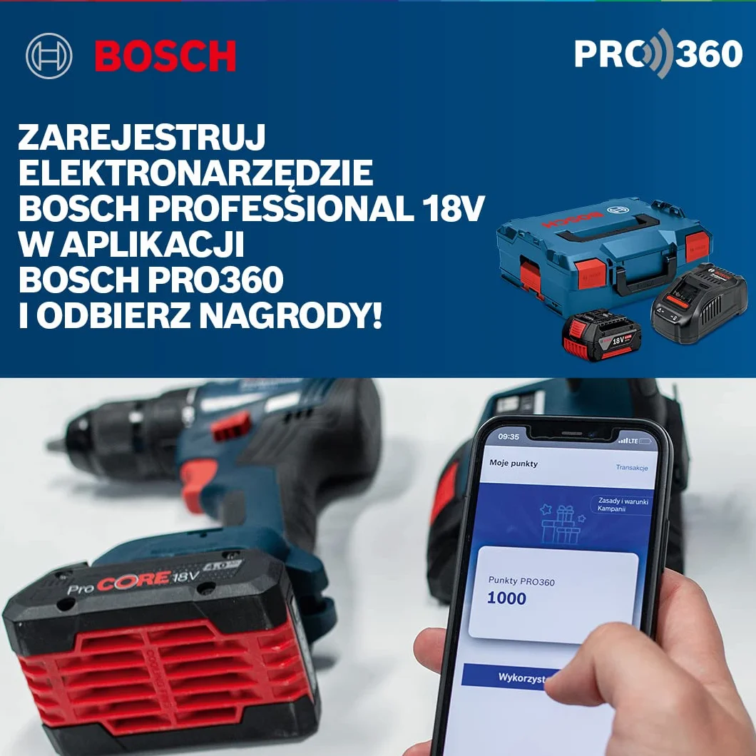Bosch Professional system 18V: akumulatorowa uniwersalna opalarka GHG 18V-50 (dysza redukcyjna, dysza reflektorowa)