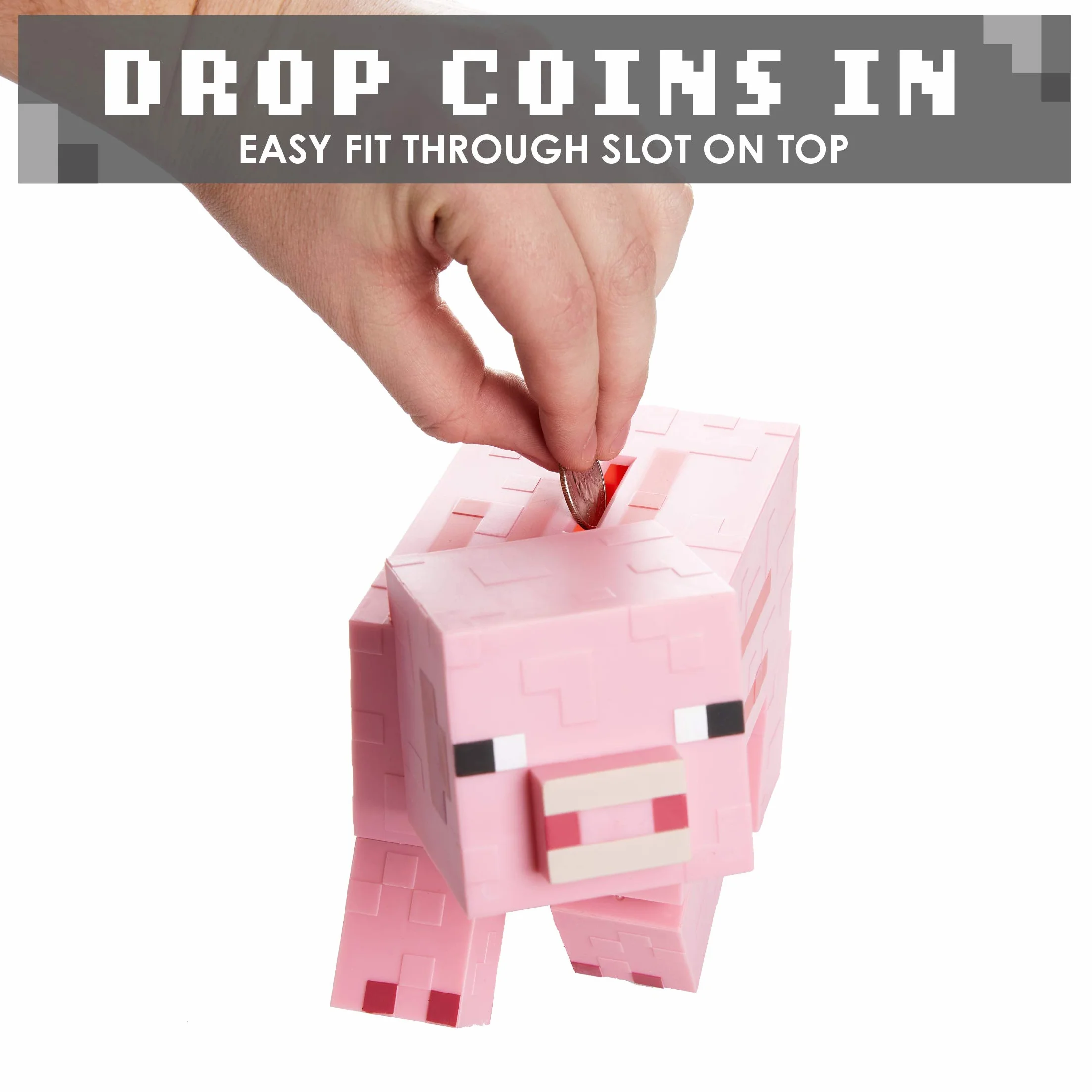 Minecraft Pig Money Bank – oficjalnie licencjonowany produkt Minecraft nowość skarbonka dla dzieci, prezent dla graczy | Paladone