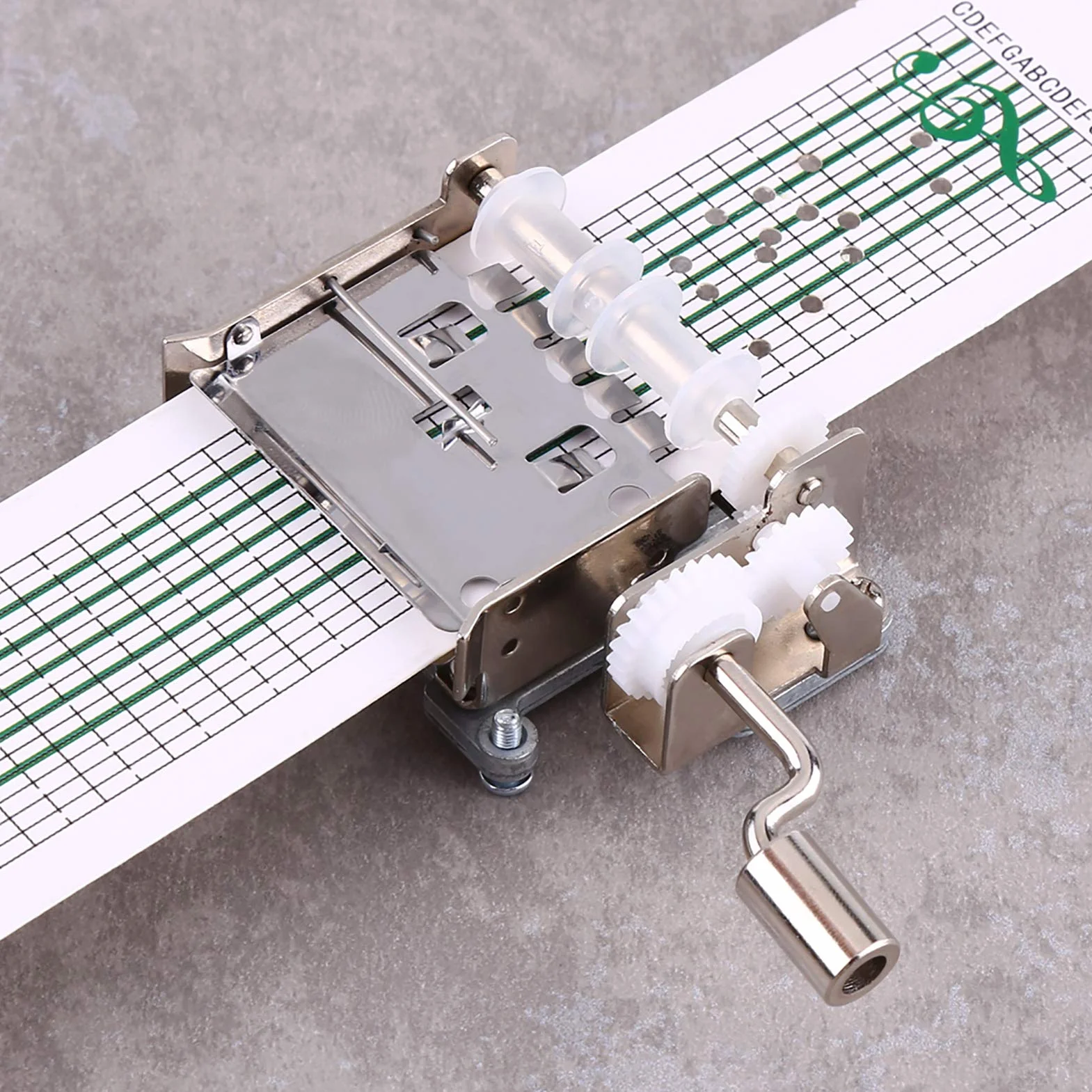 Ch, Mechanizm Pozytywki Diy, Kikkerland, Sam dostroić pozytywkę, Pozytywka Kikkerland, Pozytywka Diy Diy Tune Korba Ręczna 15 Uwaga Pozytywka Ruch Dziurkacz 20 Taśm Papierowych