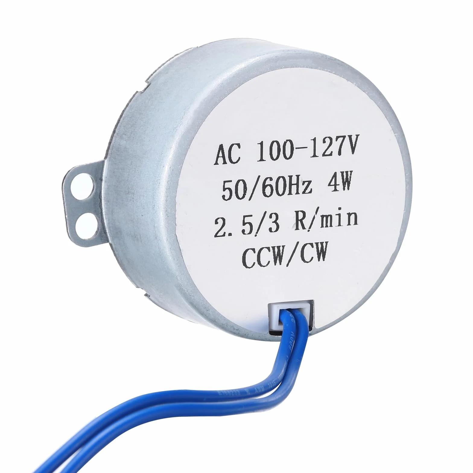 QUARKZMAN Mały silnik synchroniczny Tyc-50 100-127 V Ac 2,5-3 obr./min obrót wału Cw/Ccw silnik przekładniowy 4 W, współczynnik redukcji 8 kgf.cm do kominków elektrycznych
