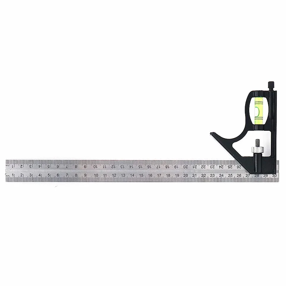 DollaTek 300 mm stal nierdzewna wielofunkcyjna kombinacja kwadrat do obróbki drewna