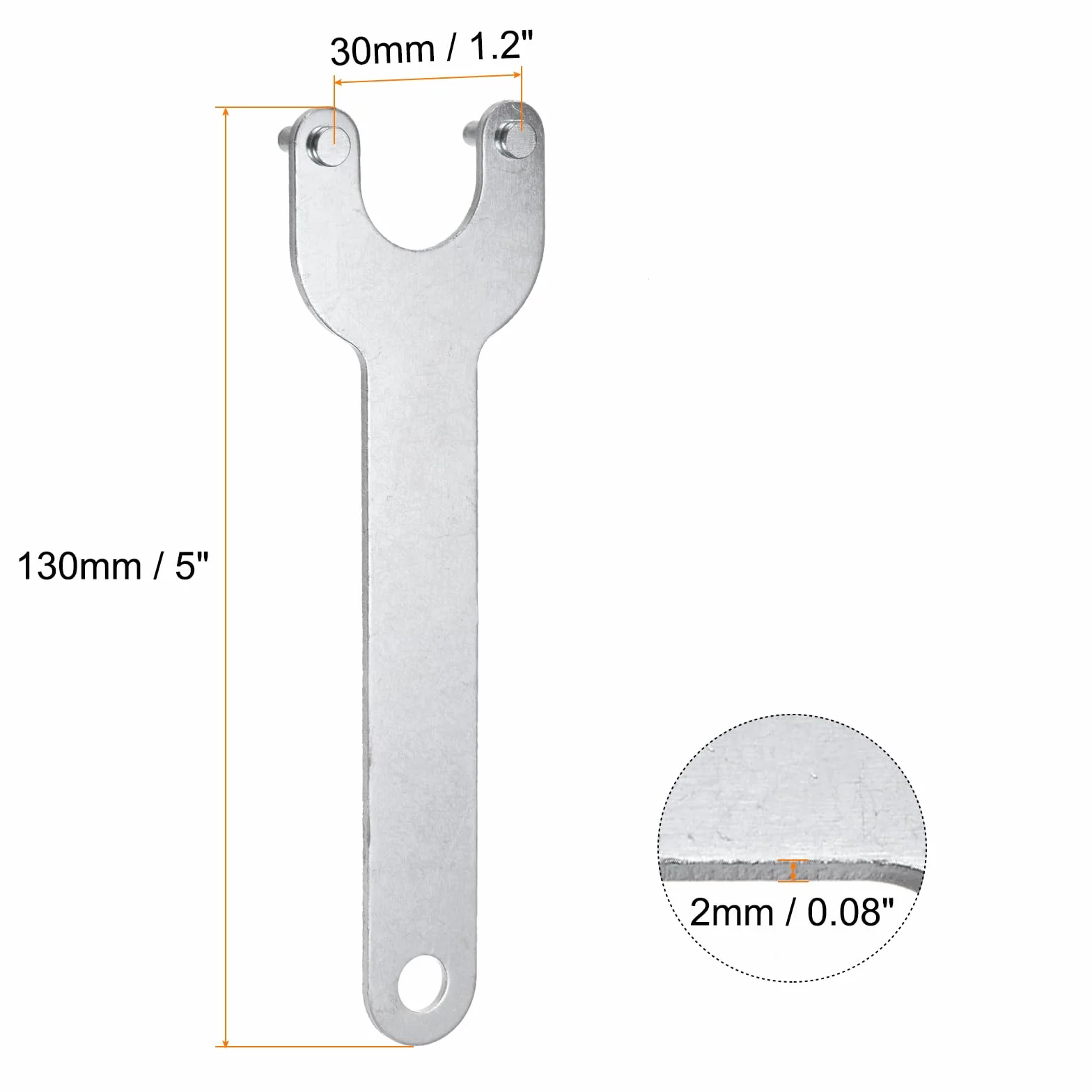 QUARKZMAN 2 szt. Klucz grzechotkowy do szlifierki kątowej 30 mm środek 2 mm grubość metalowa nakrętka blokująca klucze zamienne klucz angielski