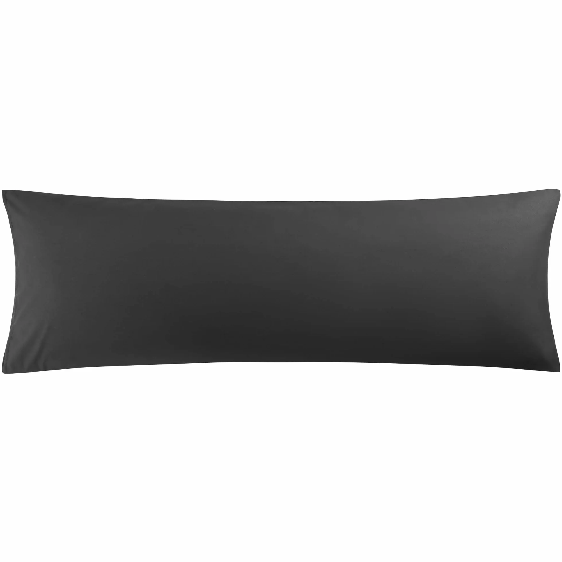 PiccoCasa Poszewka na poduszkę 50 x 160 cm, długa, z zamknięciem hotelowym, z mikrofibry, poduszka do spania na boku, kolor czarny